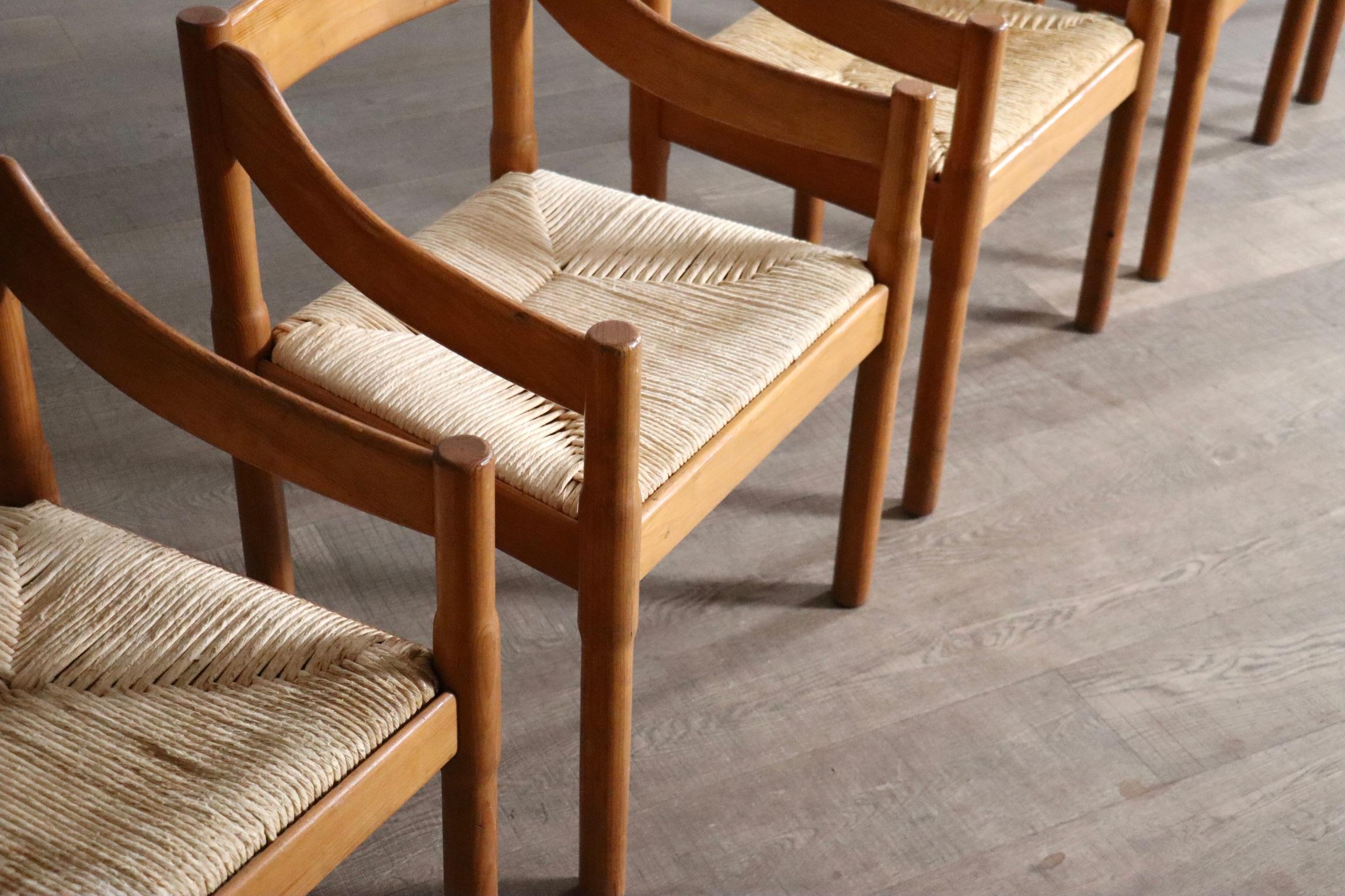 Satz von 5 Stühlen von Vico Magistretti, Italien 1960er Jahre im Angebot 6