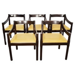 Set of 5 Carimate chairs by Vico Magistretti, Italy, 1960s