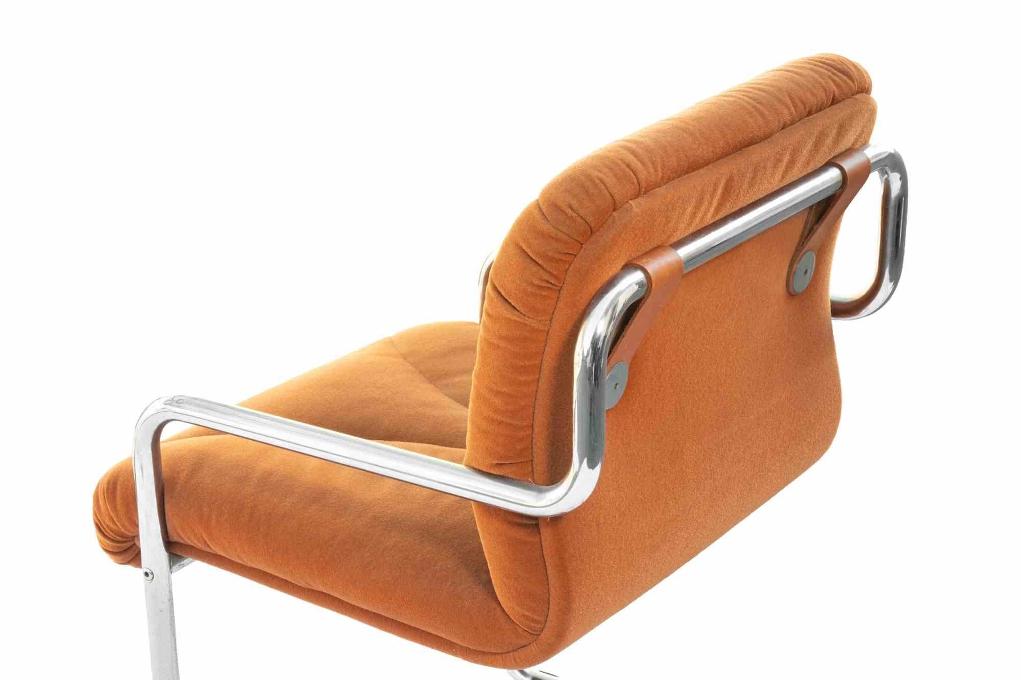 Fabric Set of 5 Chairs  by Guido Faleschini for I4Mariani Italia, 1970s For Sale