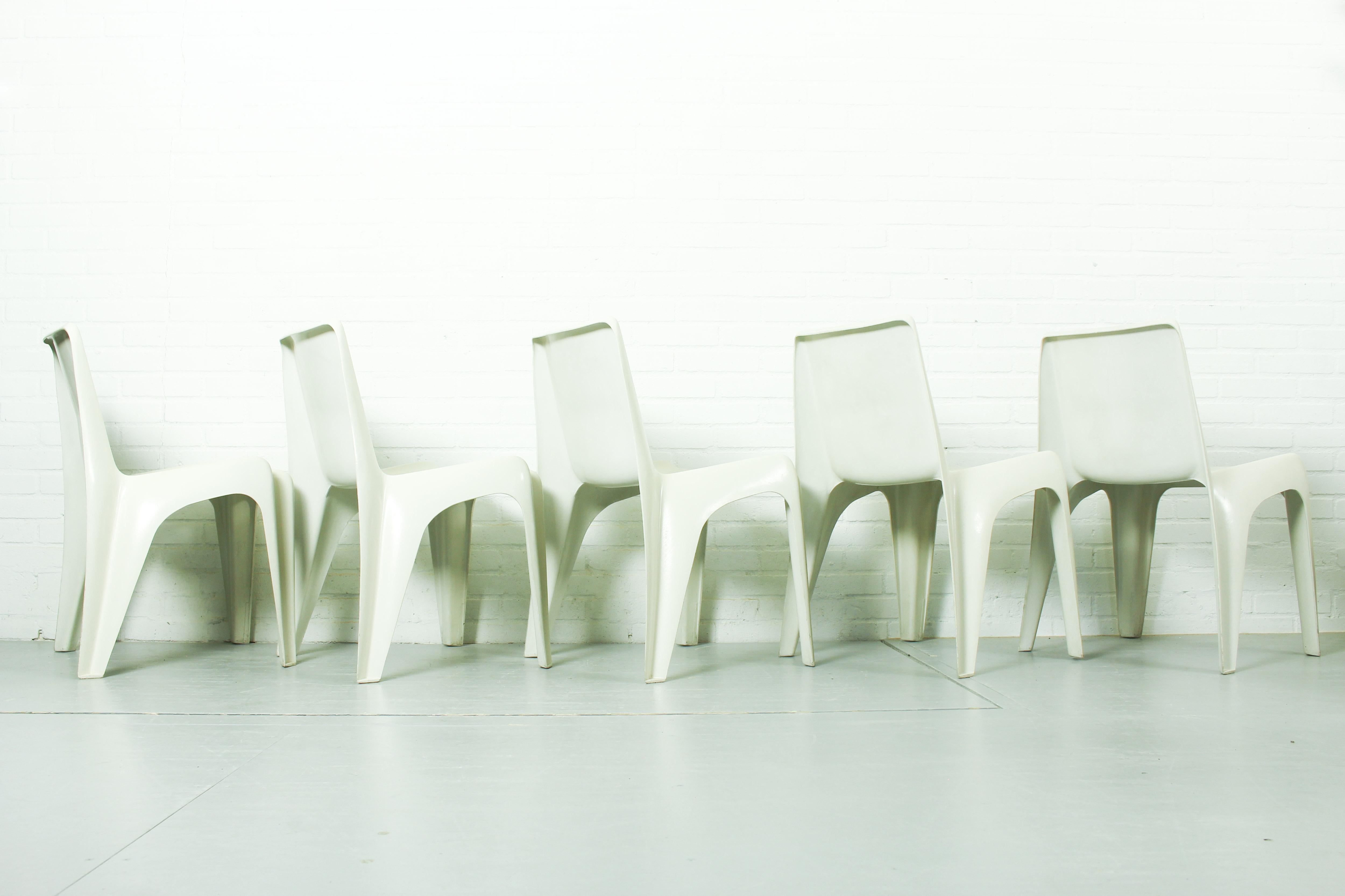 20th Century Set of 5 chairs model no BA 1171 designed by Helmut Bätzner for Bofinger, German For Sale