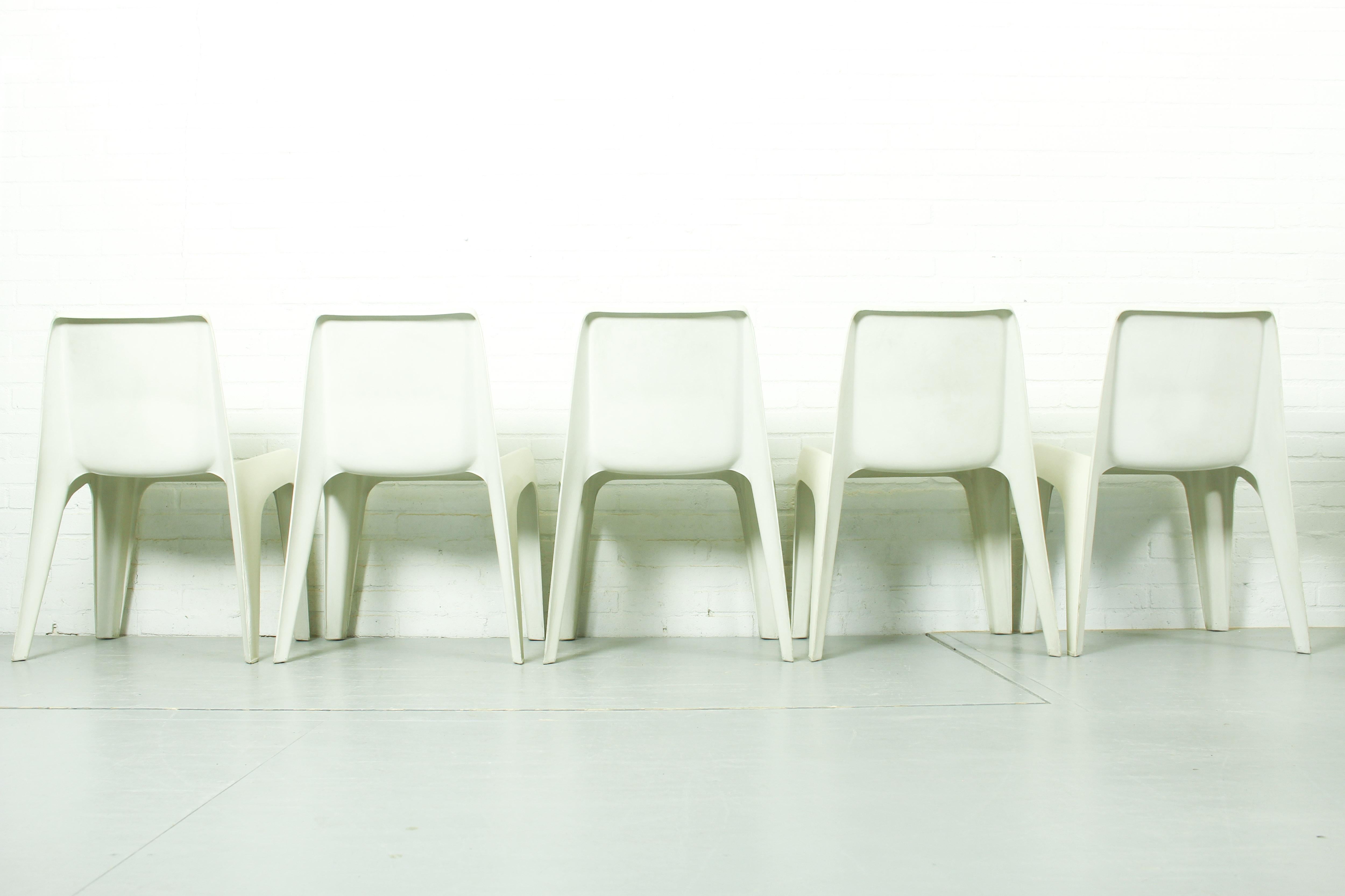 Set of 5 chairs model no BA 1171 designed by Helmut Bätzner for Bofinger, German For Sale 1