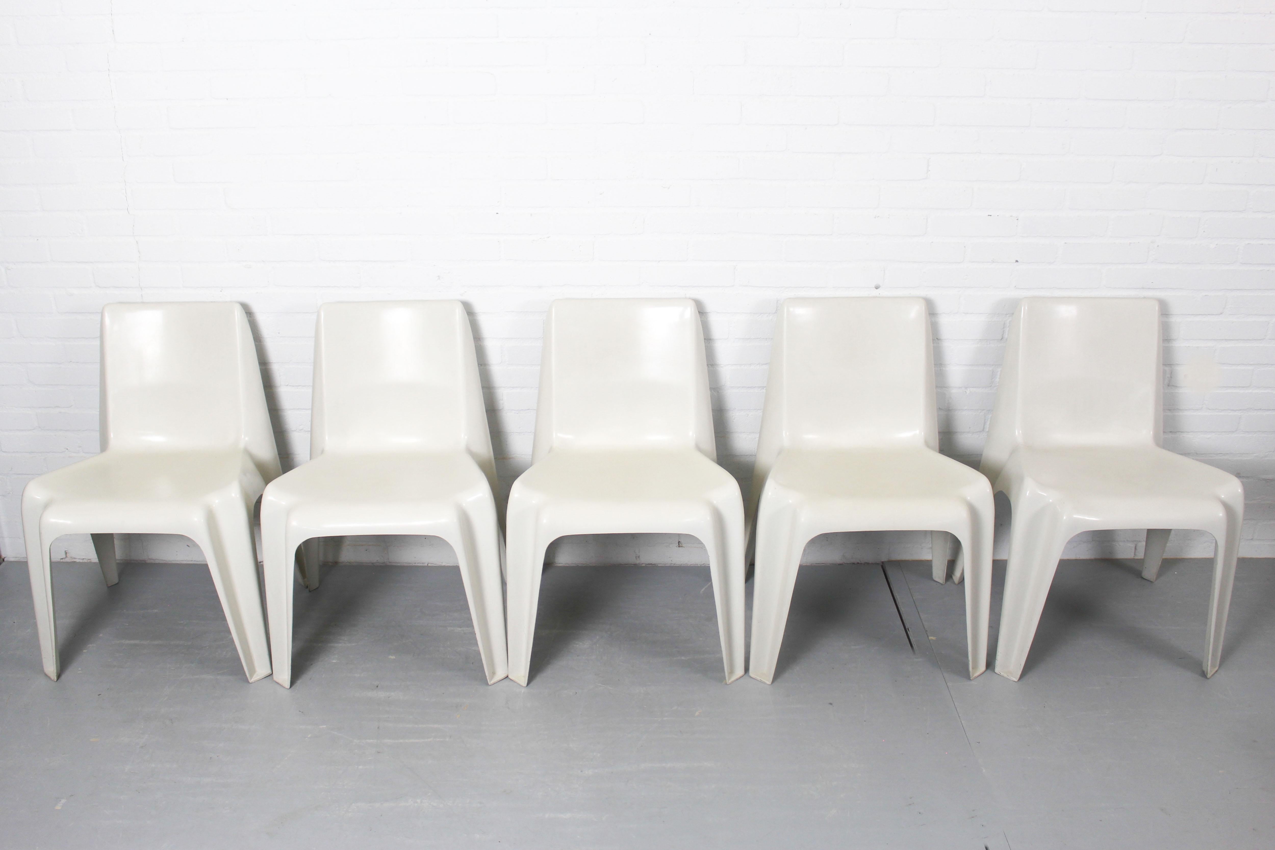 Set of 5 chairs model no BA 1171 designed by Helmut Bätzner for Bofinger, German For Sale 3