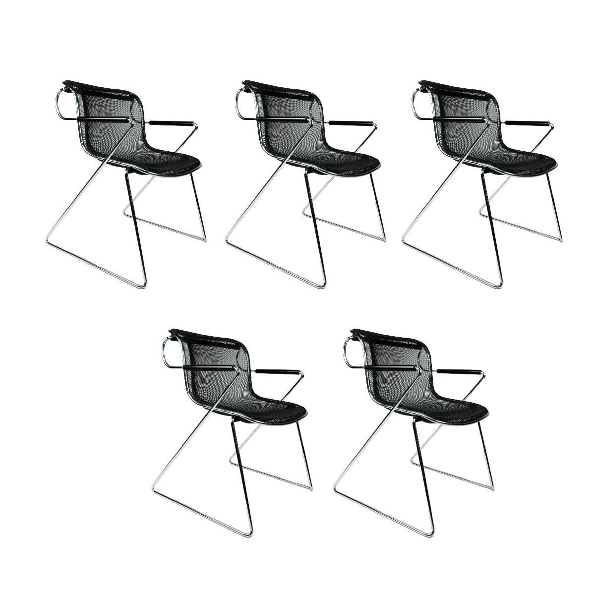 Set of Five Charles Pollock Penelope Chairs for Castelli 1