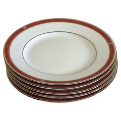 Set of 5 Christofle Oceana Rouge Bread Plates
