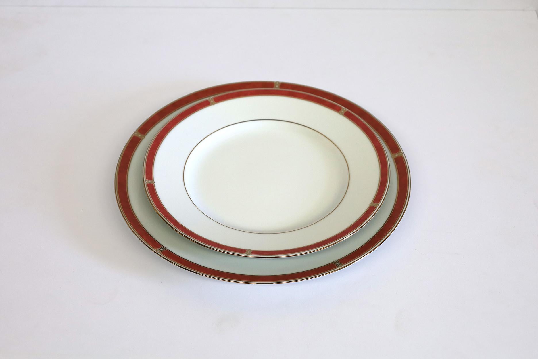 Lote de 5 Platos para sopa, cena y pan Christofle Oceana Rouge Francés en venta