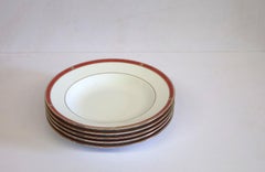 Set of 5 Christofle Oceana Rouge Soup Plates