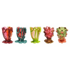 Set of 5 Colorful Vases by Gaetano Pesce