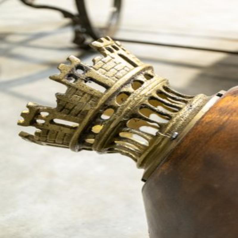 Set of 5 Copper and Brass City of Paris Lanterns, 1970s For Sale 5