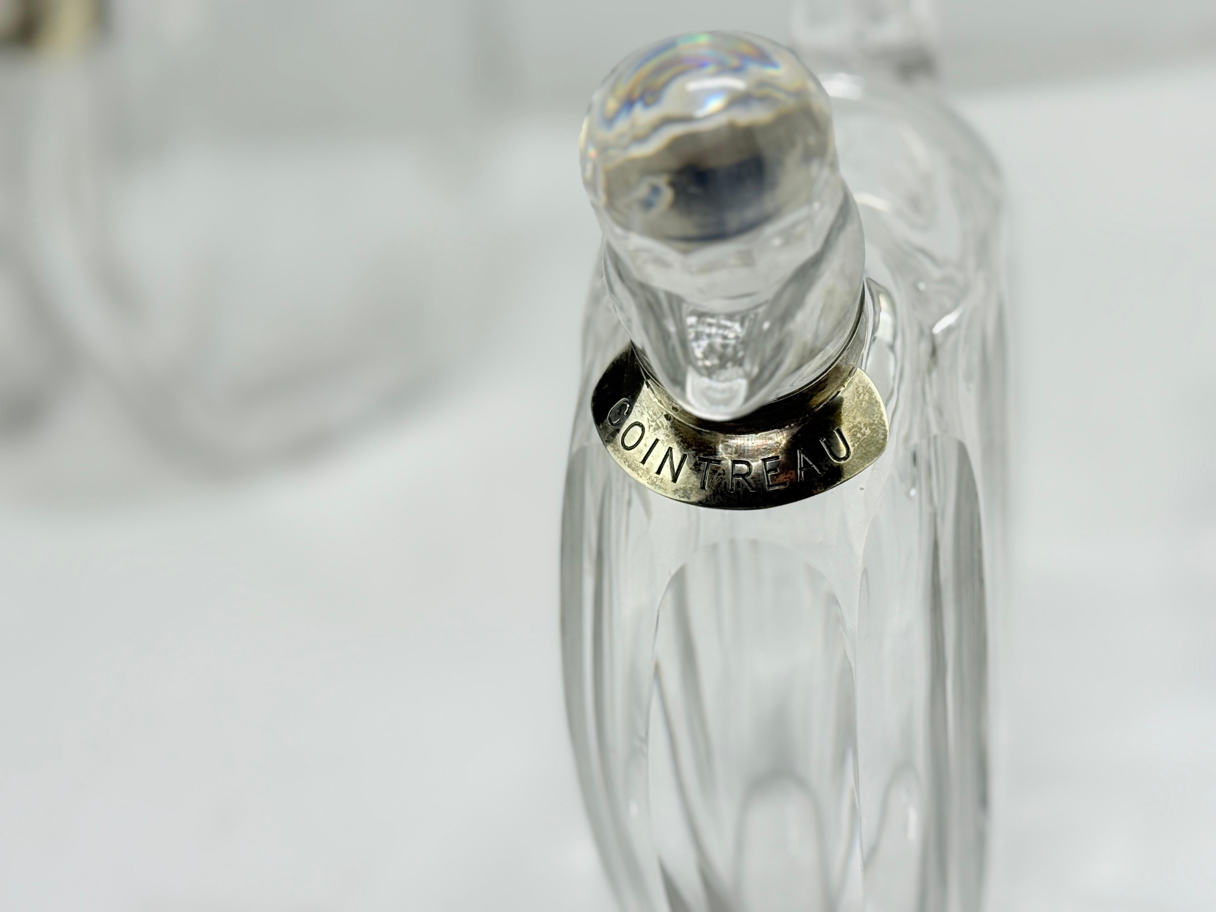 Set of 5 Crystal Liqueur Decanters by Jacques Adnet for Baccarat, Circa 1930 For Sale 4