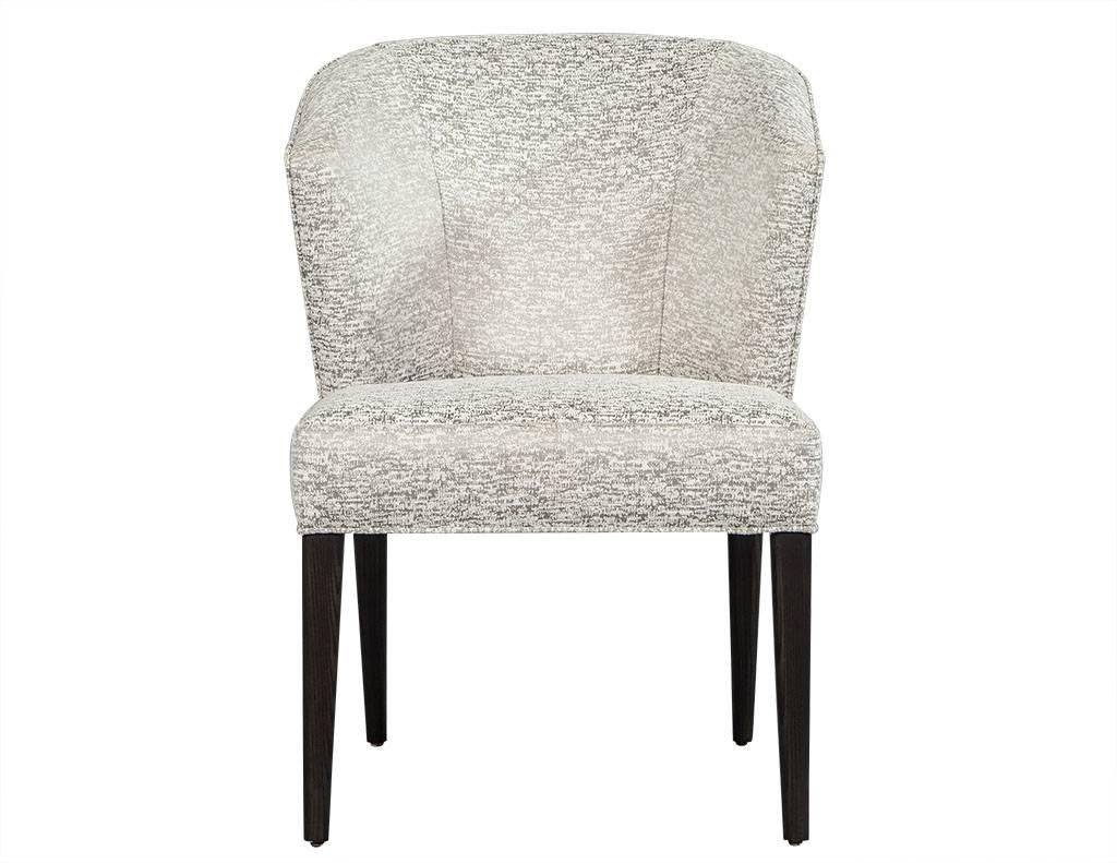 Set of 5 Custom Curved Back Modern Dining Chairs by Carrocel In Excellent Condition In North York, ON