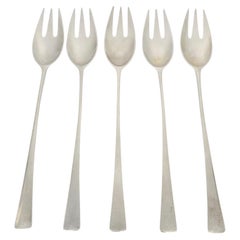 Set of 5 Dansk Denmark Sterling Silver Tjorn Forks #20613