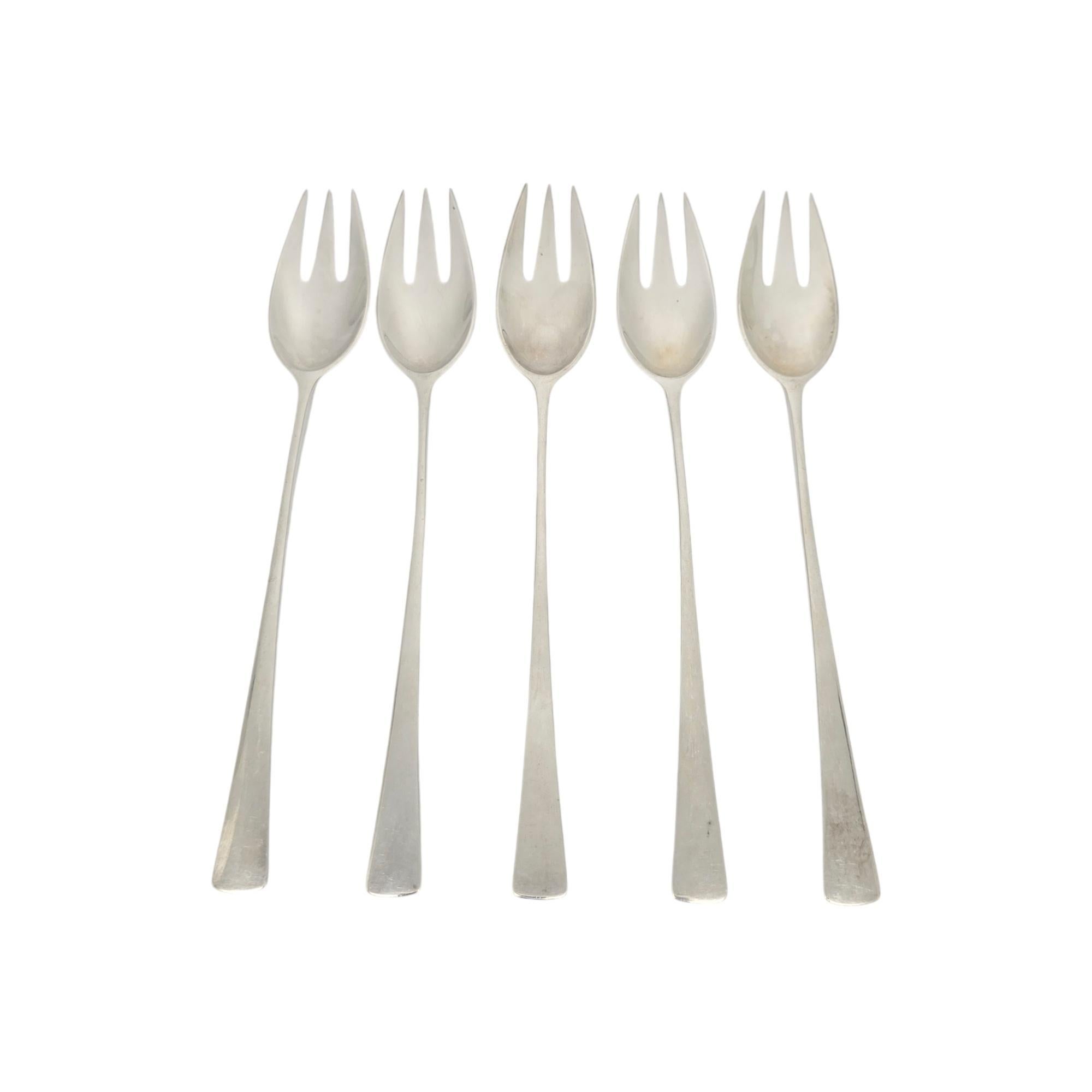 Set of 5 Dansk Denmark Sterling Silver Tjorn Forks #22577