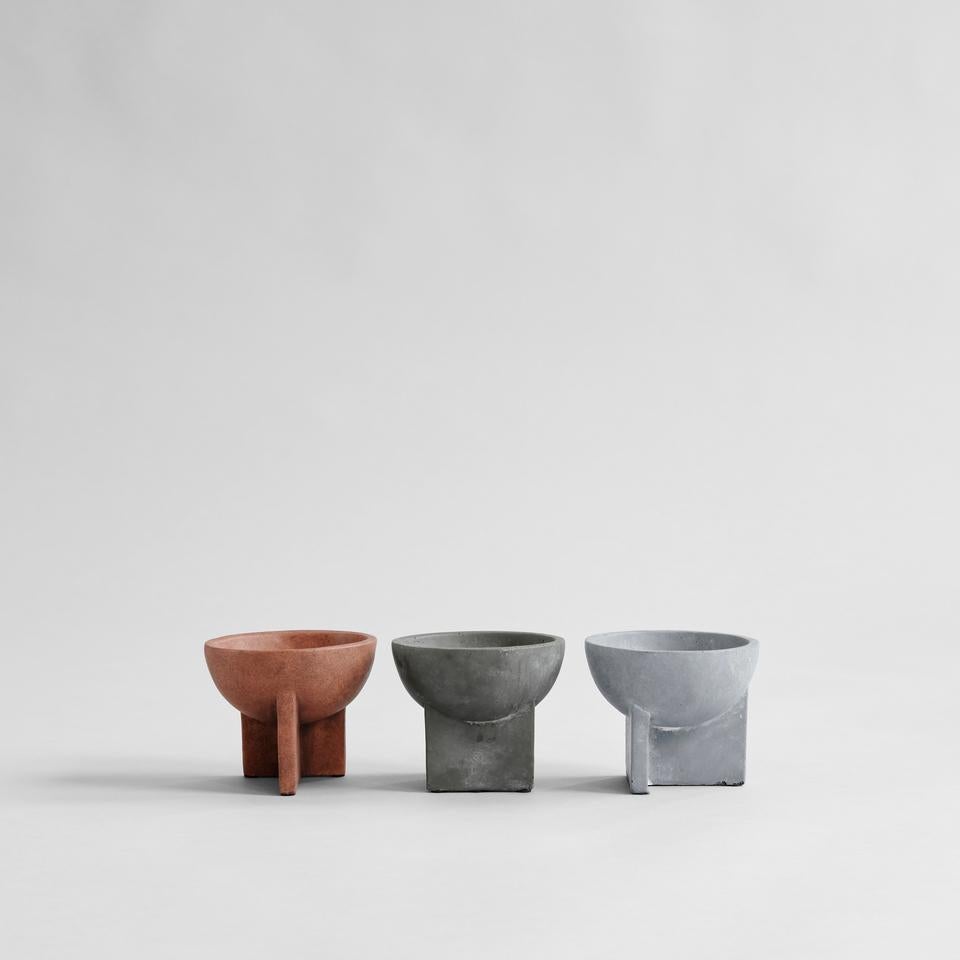 Modern Set of 5 Dark Grey Osaka Bowls Mini by 101 Copenhagen