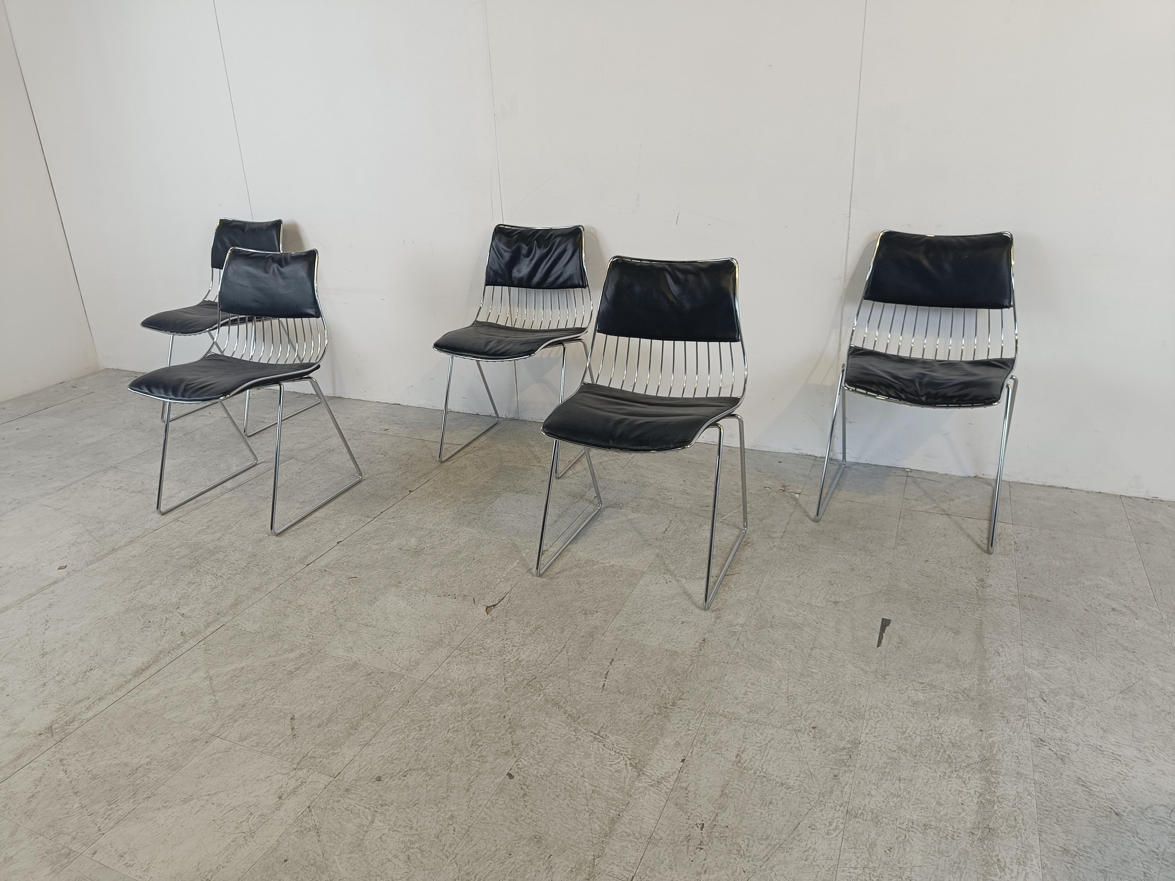 Set of 5 dining chairs by Rudi Verelst for Novalux, 1970s In Good Condition In HEVERLEE, BE