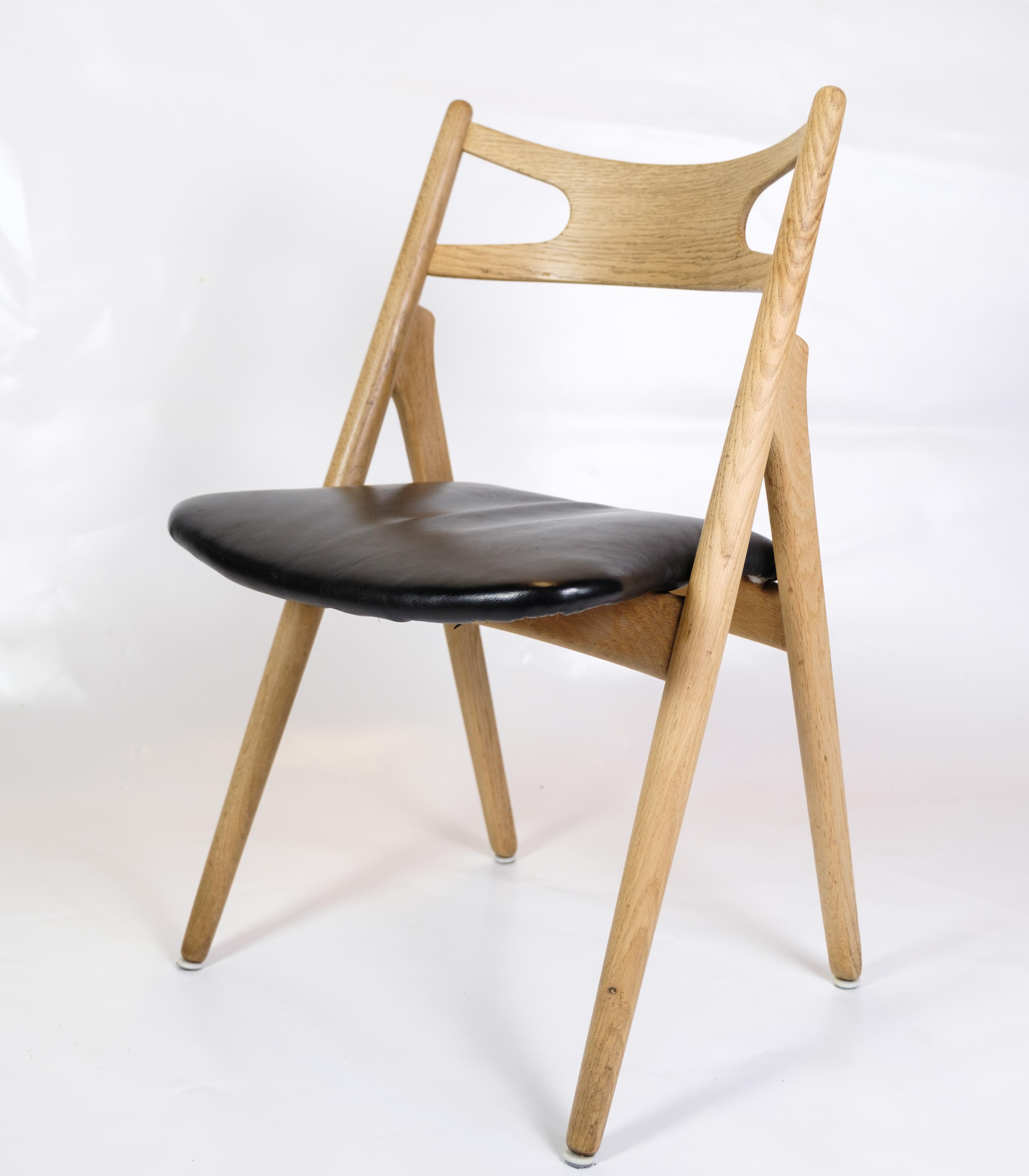 Danois Ensemble de 5 chaises de salle à manger modèle CH29P de Hans Wegner & Carl Hansen, première édition en vente