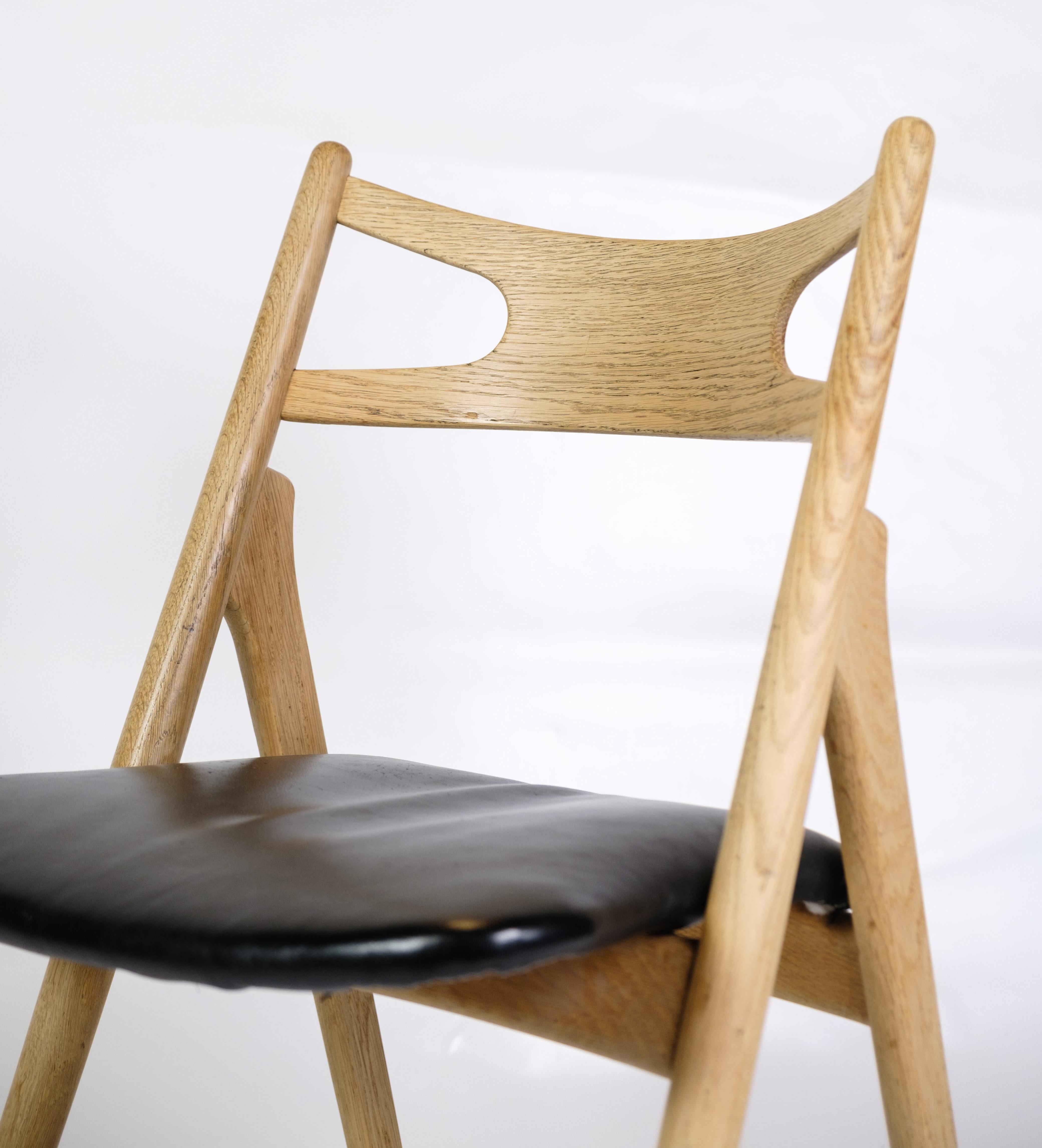 Ensemble de 5 chaises de salle à manger modèle CH29P de Hans Wegner & Carl Hansen, première édition Bon état - En vente à Lejre, DK
