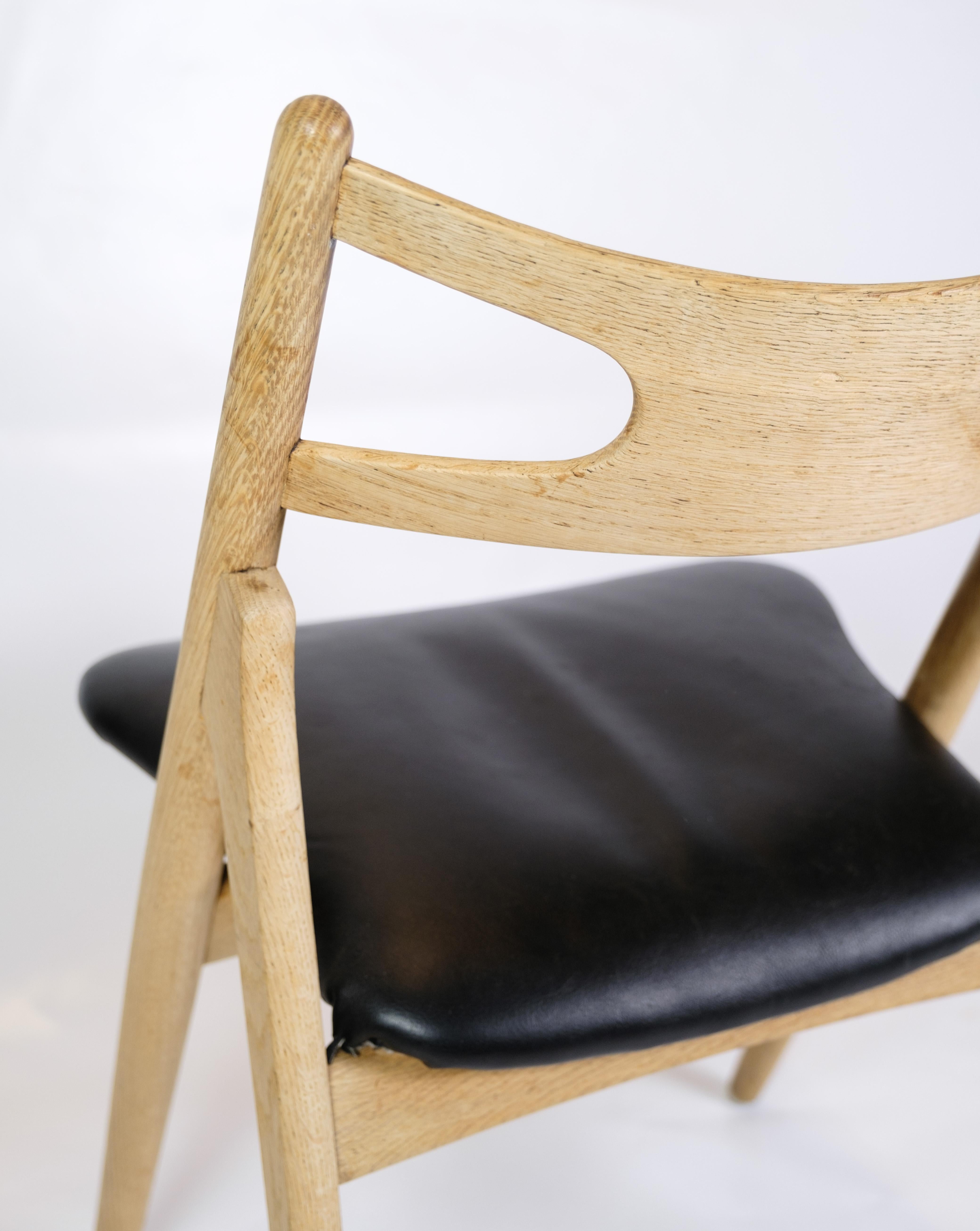 Milieu du XXe siècle Ensemble de 5 chaises de salle à manger modèle CH29P de Hans Wegner & Carl Hansen, première édition en vente