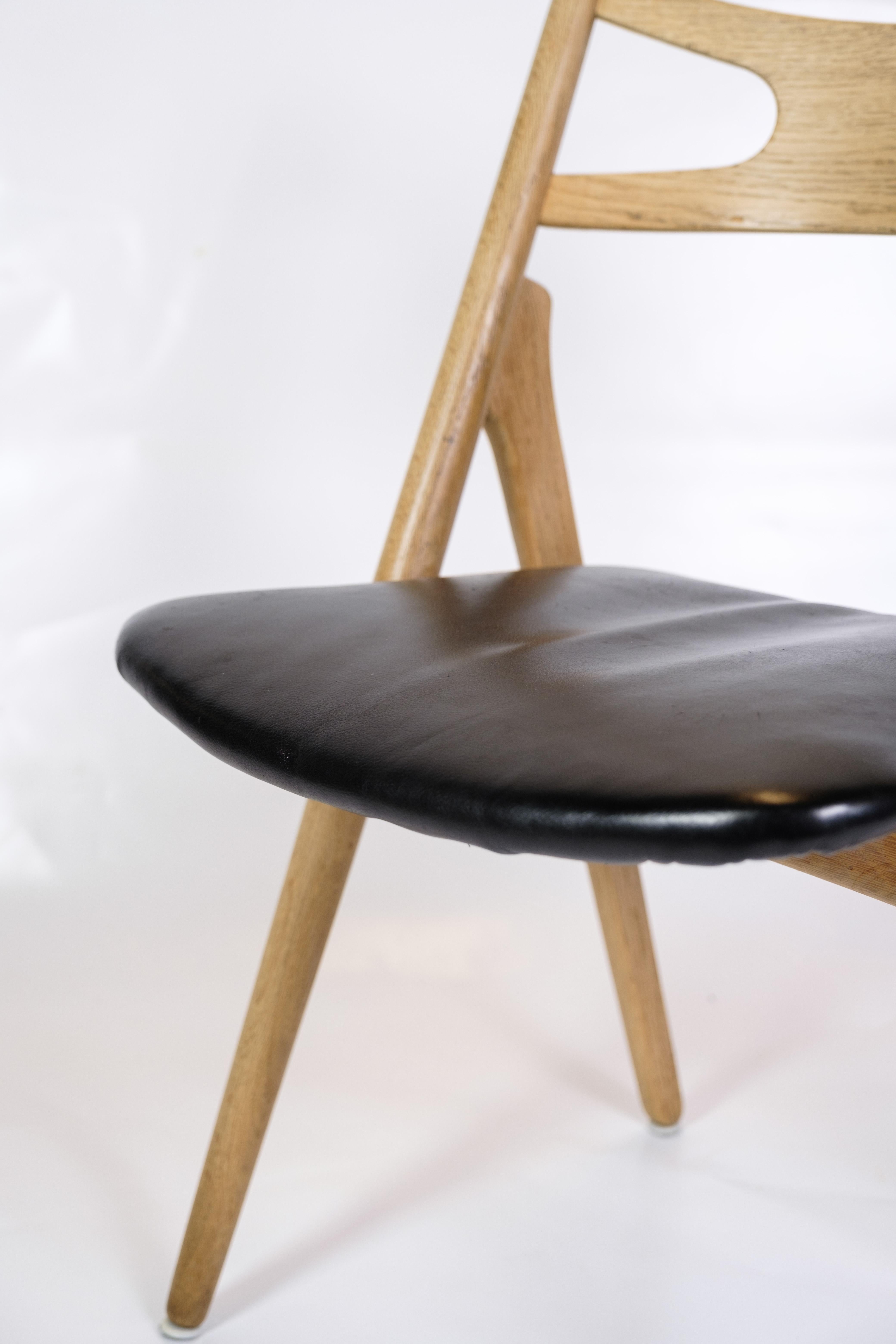 Chêne Ensemble de 5 chaises de salle à manger modèle CH29P de Hans Wegner & Carl Hansen, première édition en vente