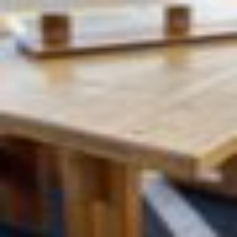 Wood Set of 5, Dining Room Table, Stools and Bench by Charlotte Perriand for Les Arcs For Sale