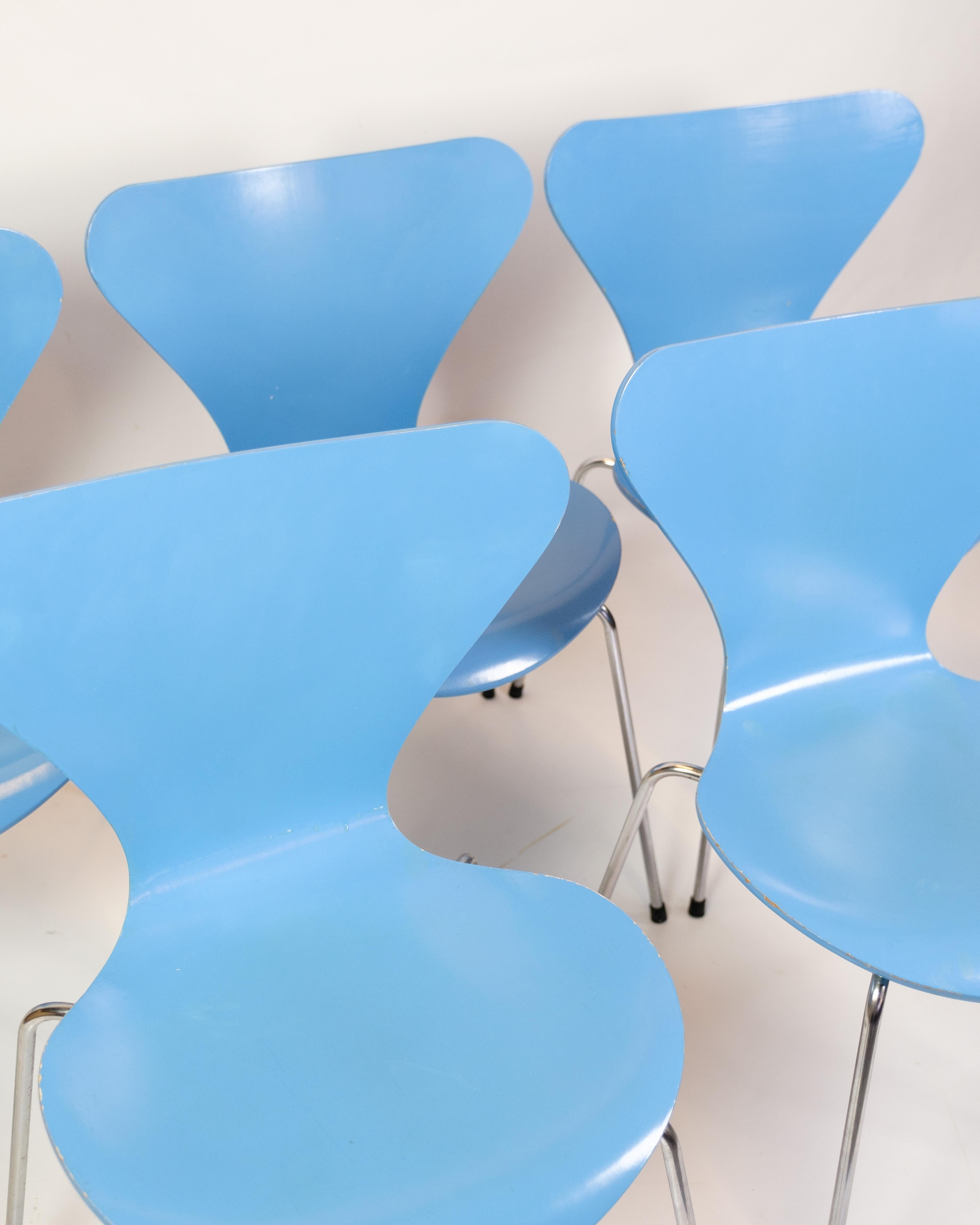 Set di 5 sedie da pranzo, modello 3107, noto anche come 