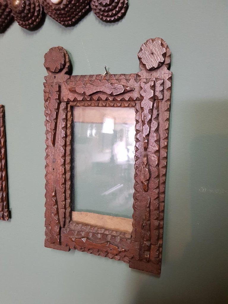 Set of 5 Early 20th Century Tramp Art Picture Frames at 1stDibs
