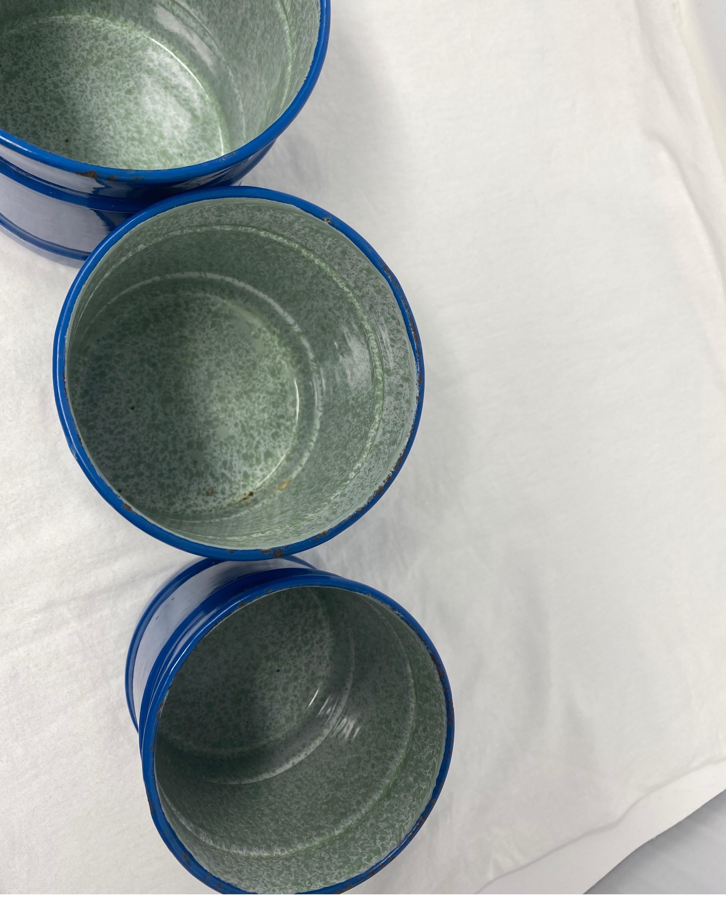 Set of 5 Enameled Canisters 7