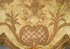 Set of 5 English Victorian Style Gold Velvet Drapes