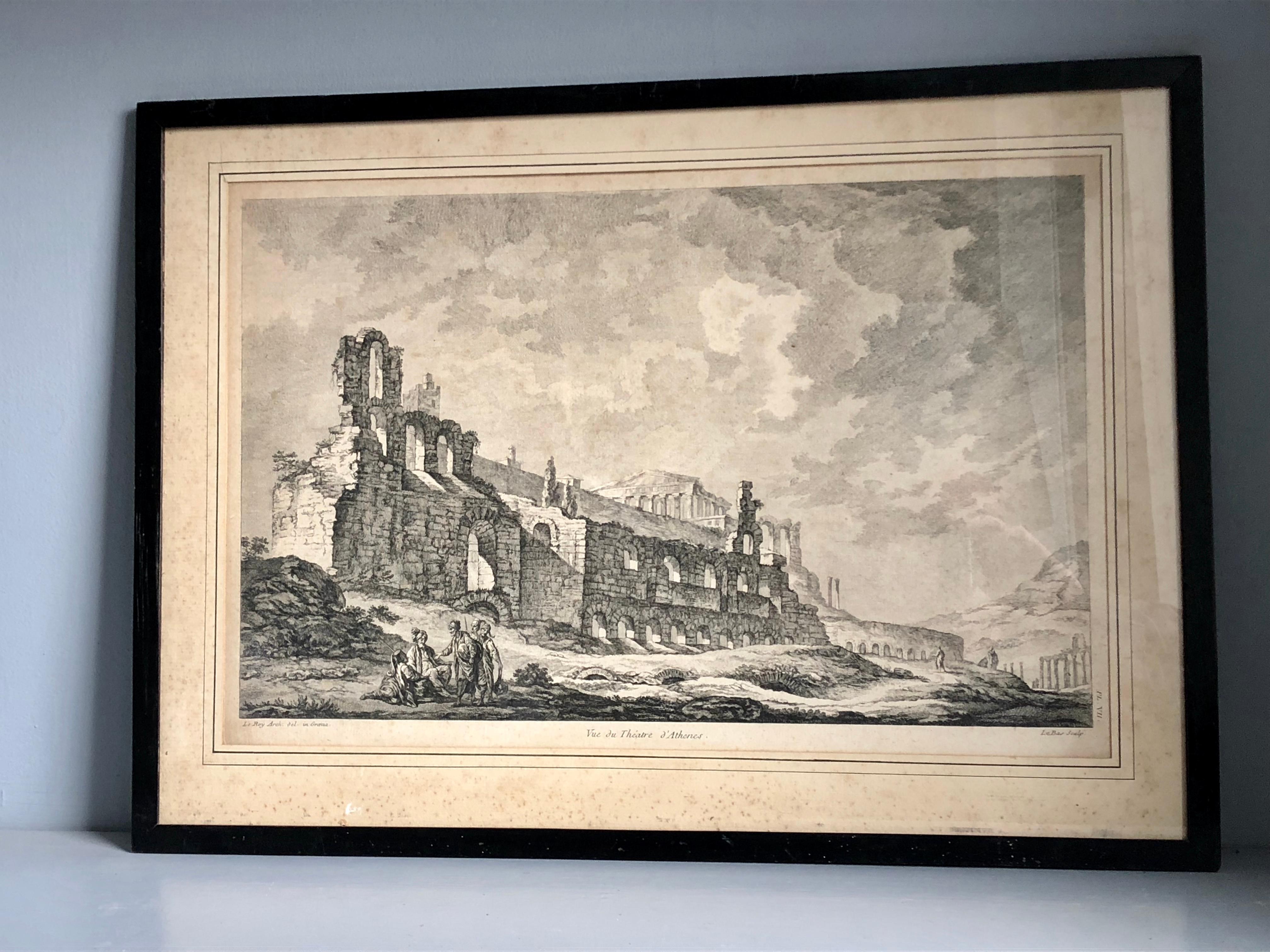 Set of 5 Engravings, ‘Les Ruines De Grece’ 1758, by Julien Le Roy 7