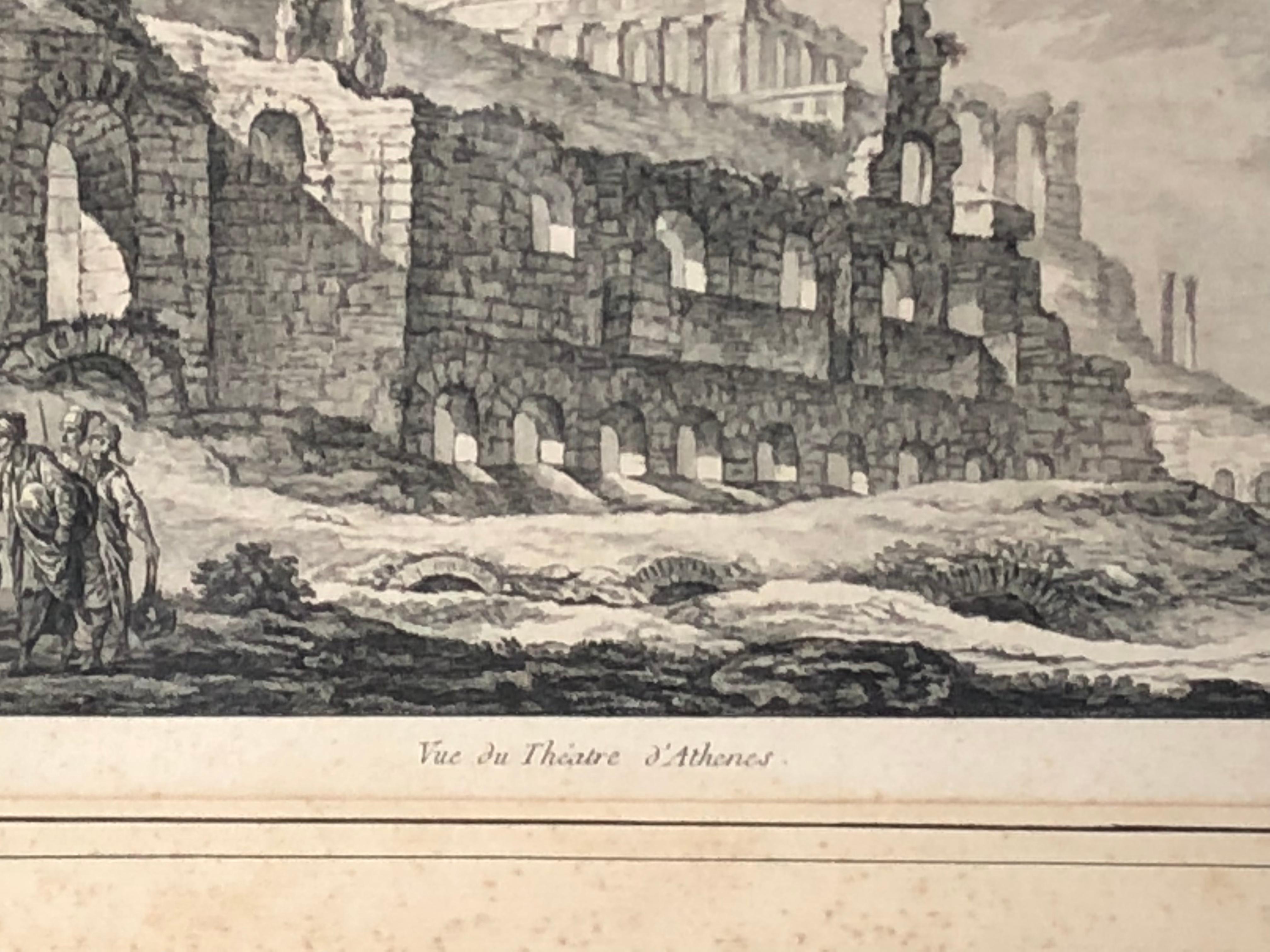 Set of 5 Engravings, ‘Les Ruines De Grece’ 1758, by Julien Le Roy 8