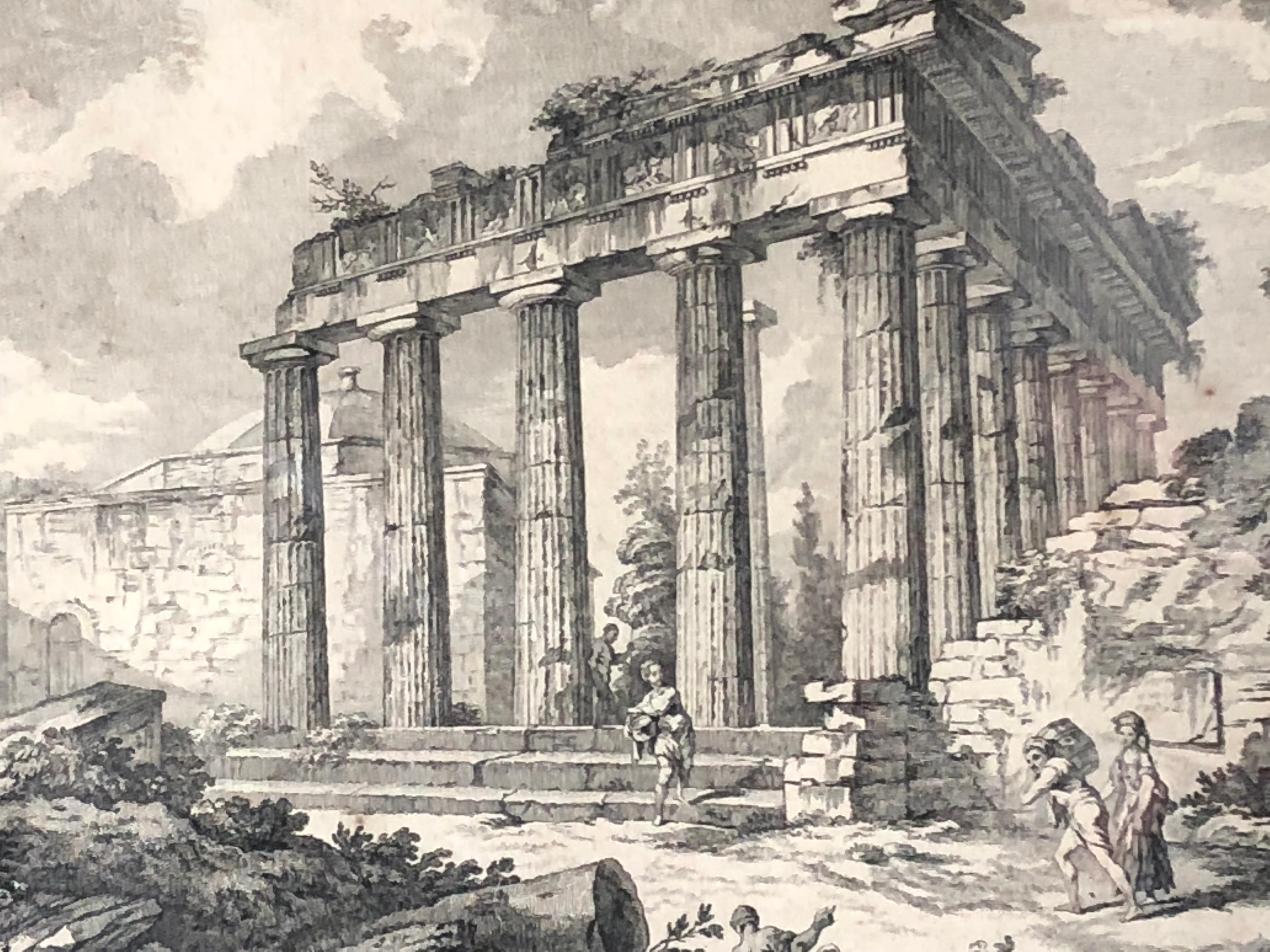 Set of 5 Engravings, ‘Les Ruines De Grece’ 1758, by Julien Le Roy 1