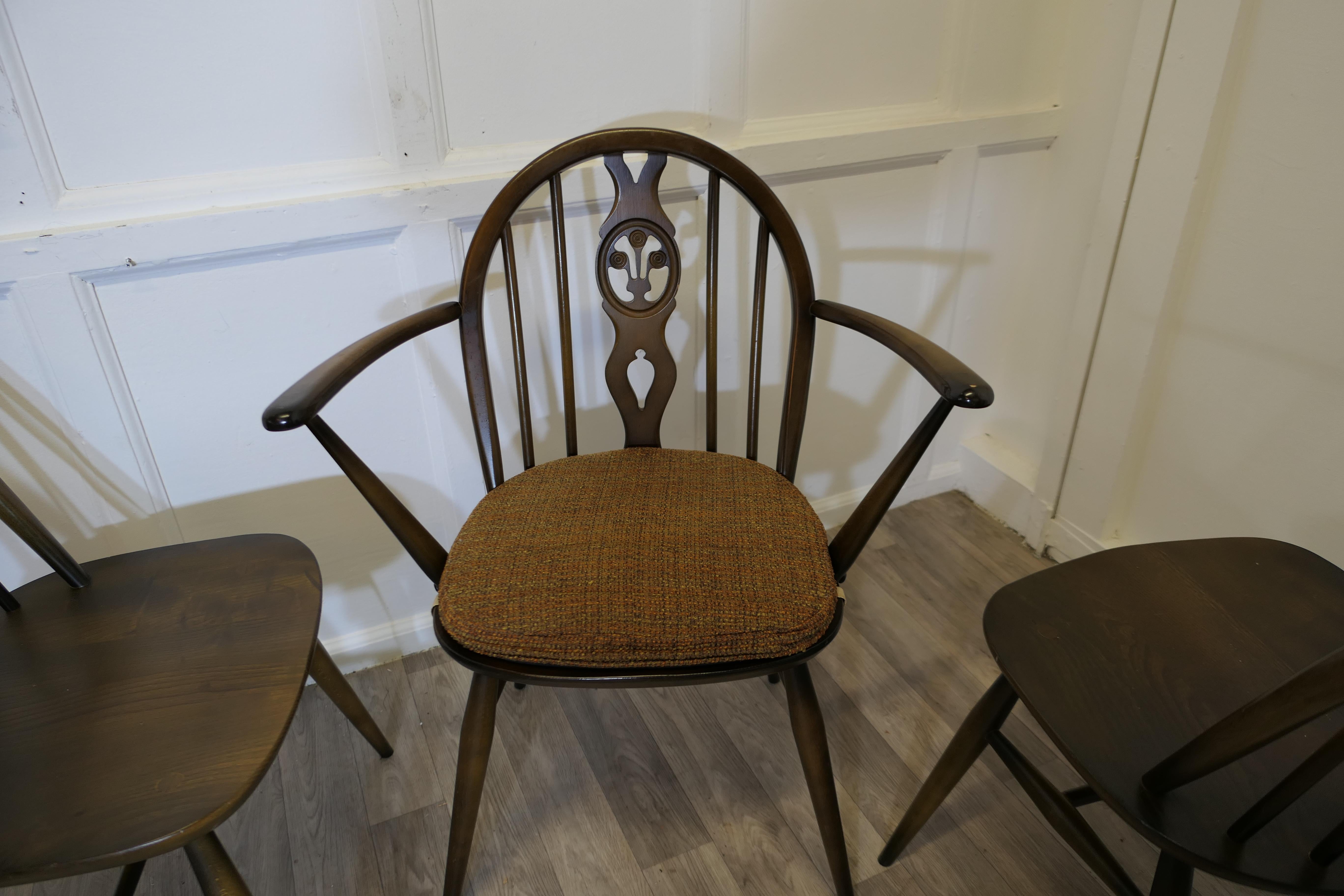 Set of 5 Ercol Windsor Dining Chairs  The chairs are a classic design 2