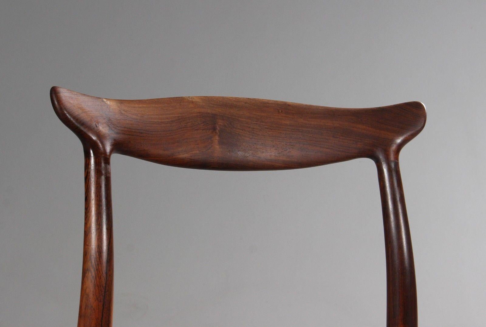 Set of 4 Erik Worts Rosewood Dining Chairs In Good Condition For Sale In Los Angeles, CA