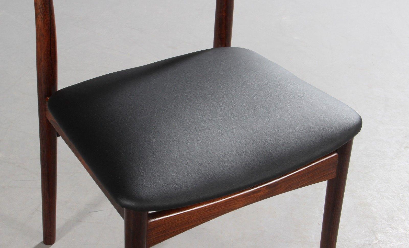 Mid-20th Century Set of 4 Erik Worts Rosewood Dining Chairs For Sale