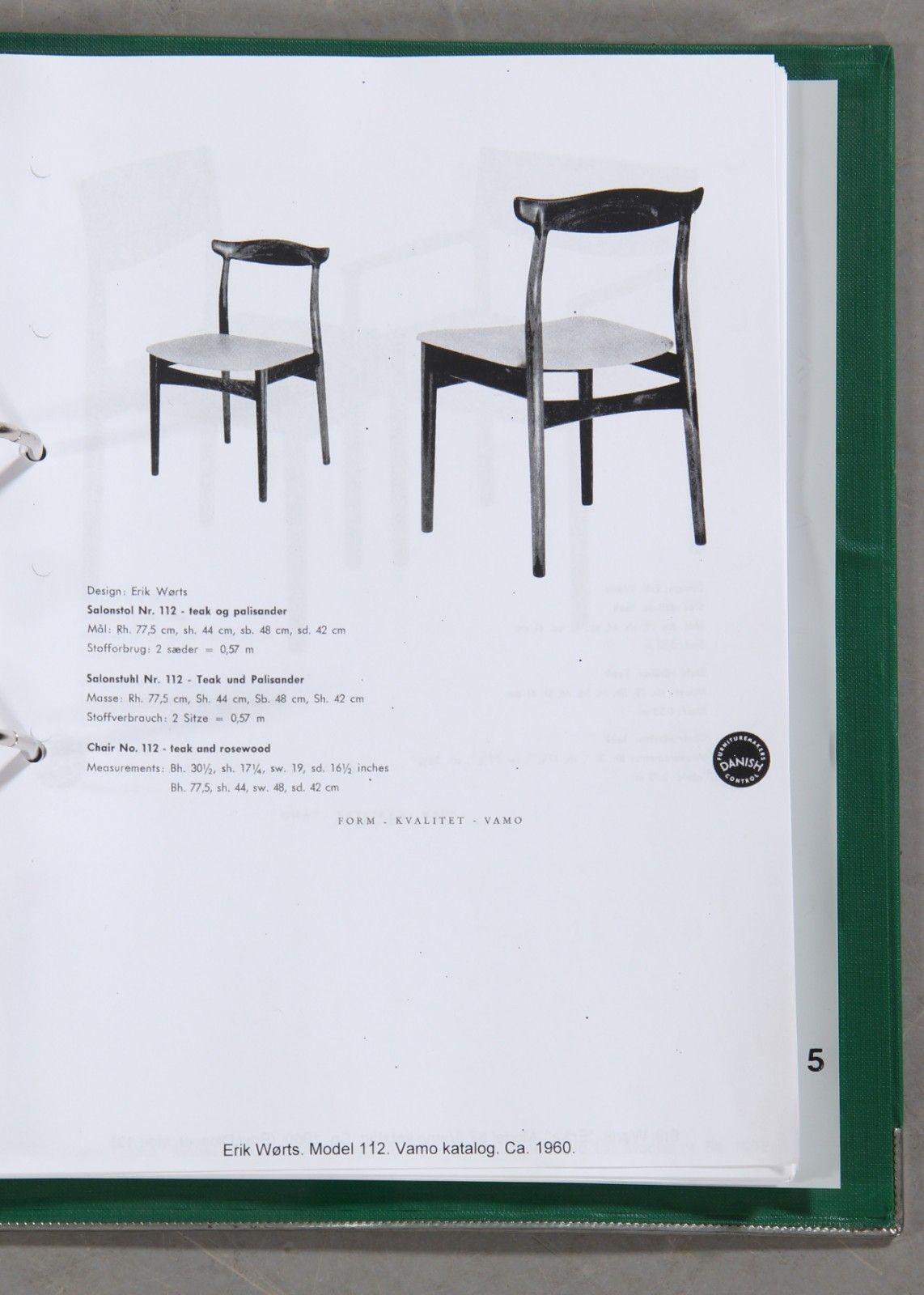 Set of 4 Erik Worts Rosewood Dining Chairs For Sale 3