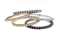 Set of 5 eternity rings 