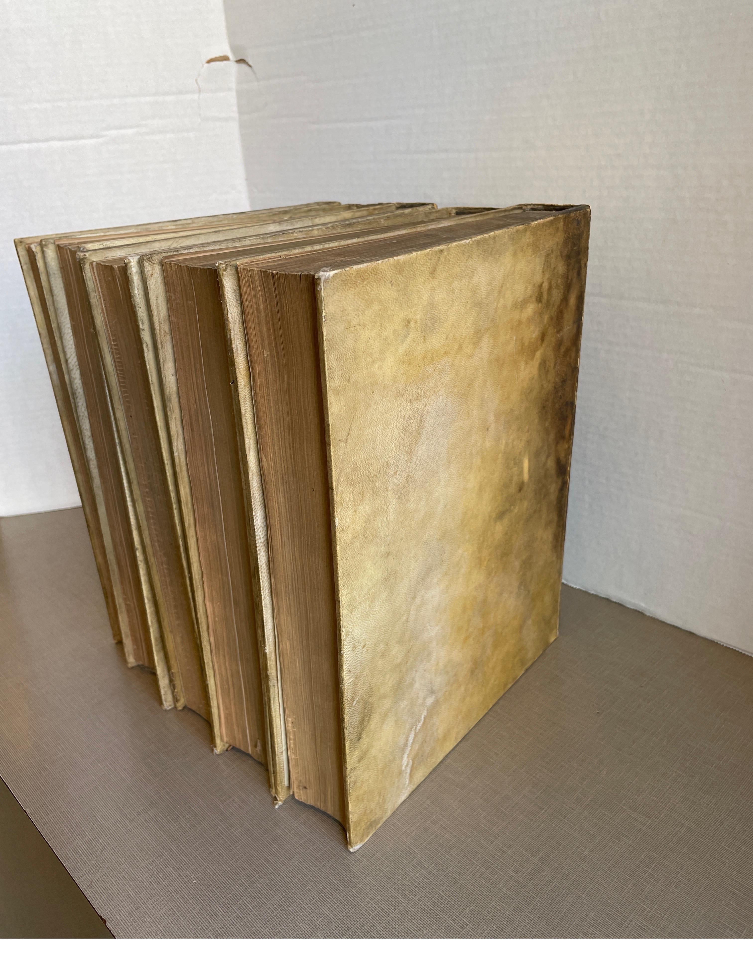 Late 19th Century Set of 5 Fabri Concionum opus vellum books from 1872 For Sale