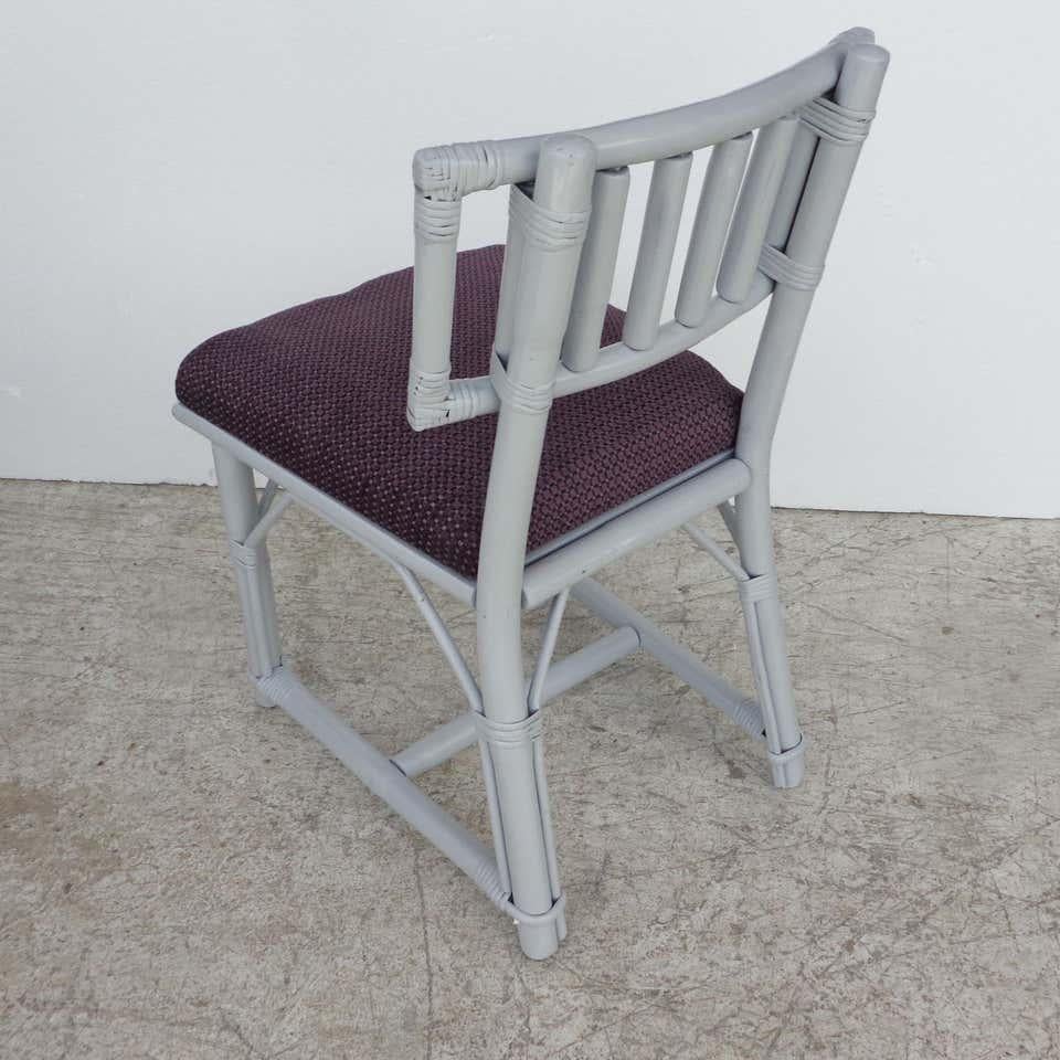 Mid-Century moderno Set di 5 sedie in bambù Ficks Reed di John Wisner in vendita