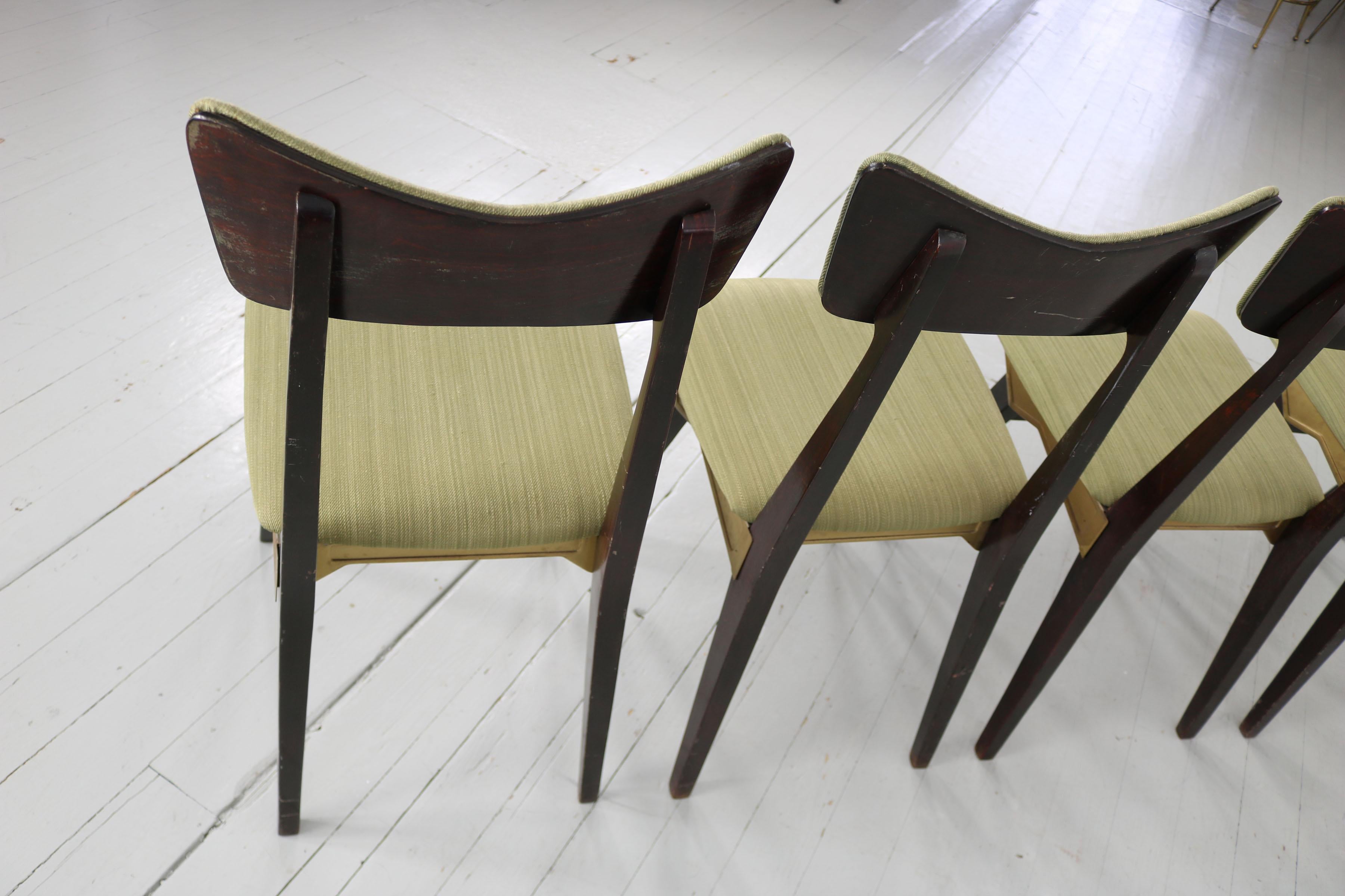 Ensemble de 5 chaises Francor Ospitaletto, Italie, années 50 en vente 4
