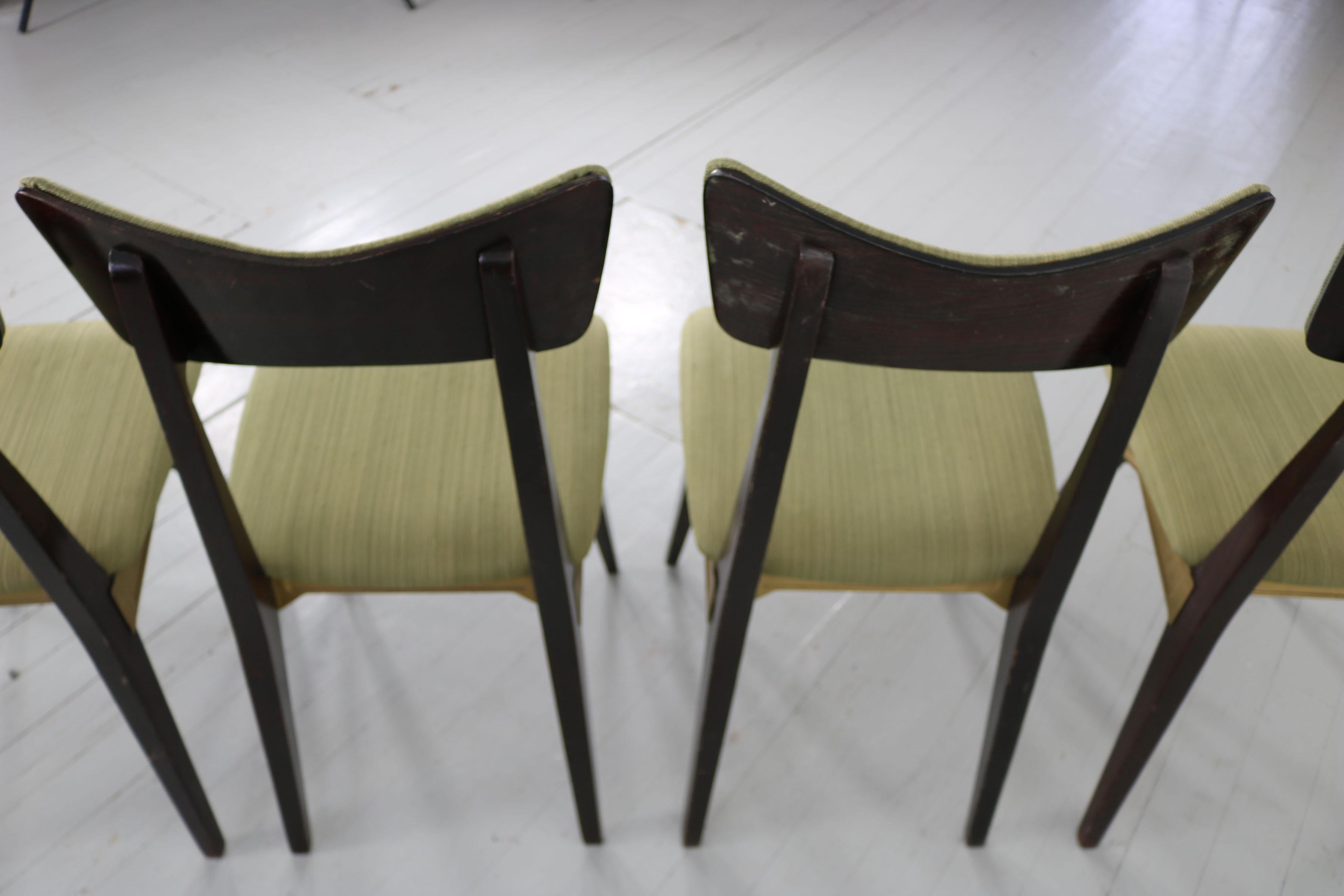 Ensemble de 5 chaises Francor Ospitaletto, Italie, années 50 en vente 6