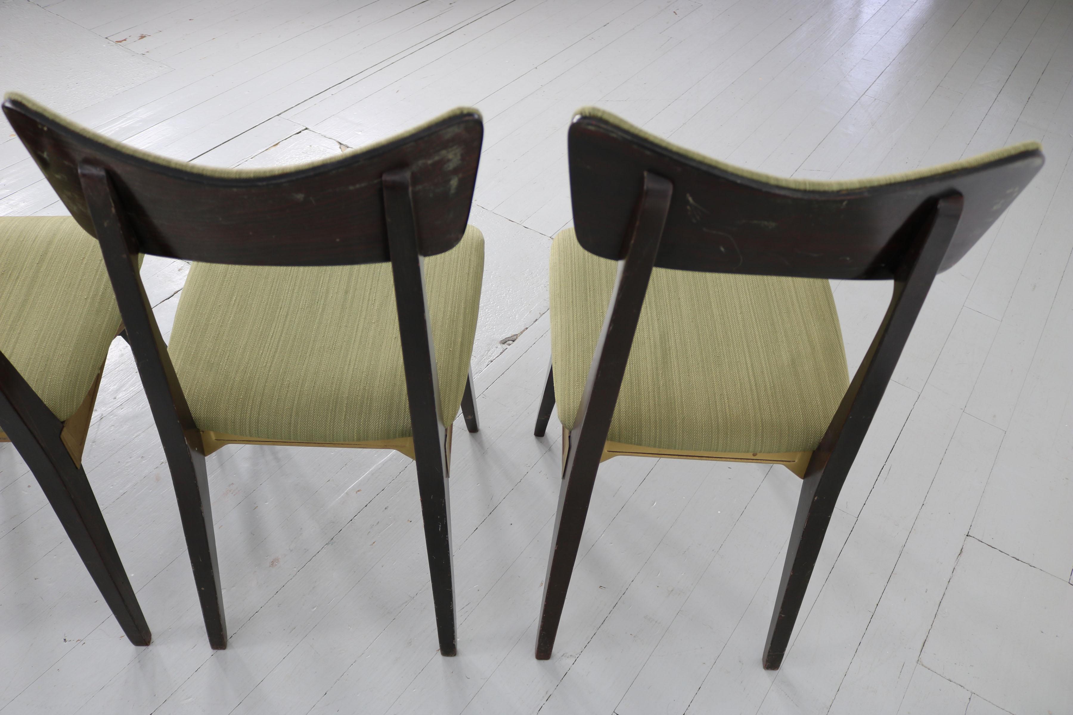 Ensemble de 5 chaises Francor Ospitaletto, Italie, années 50 en vente 7