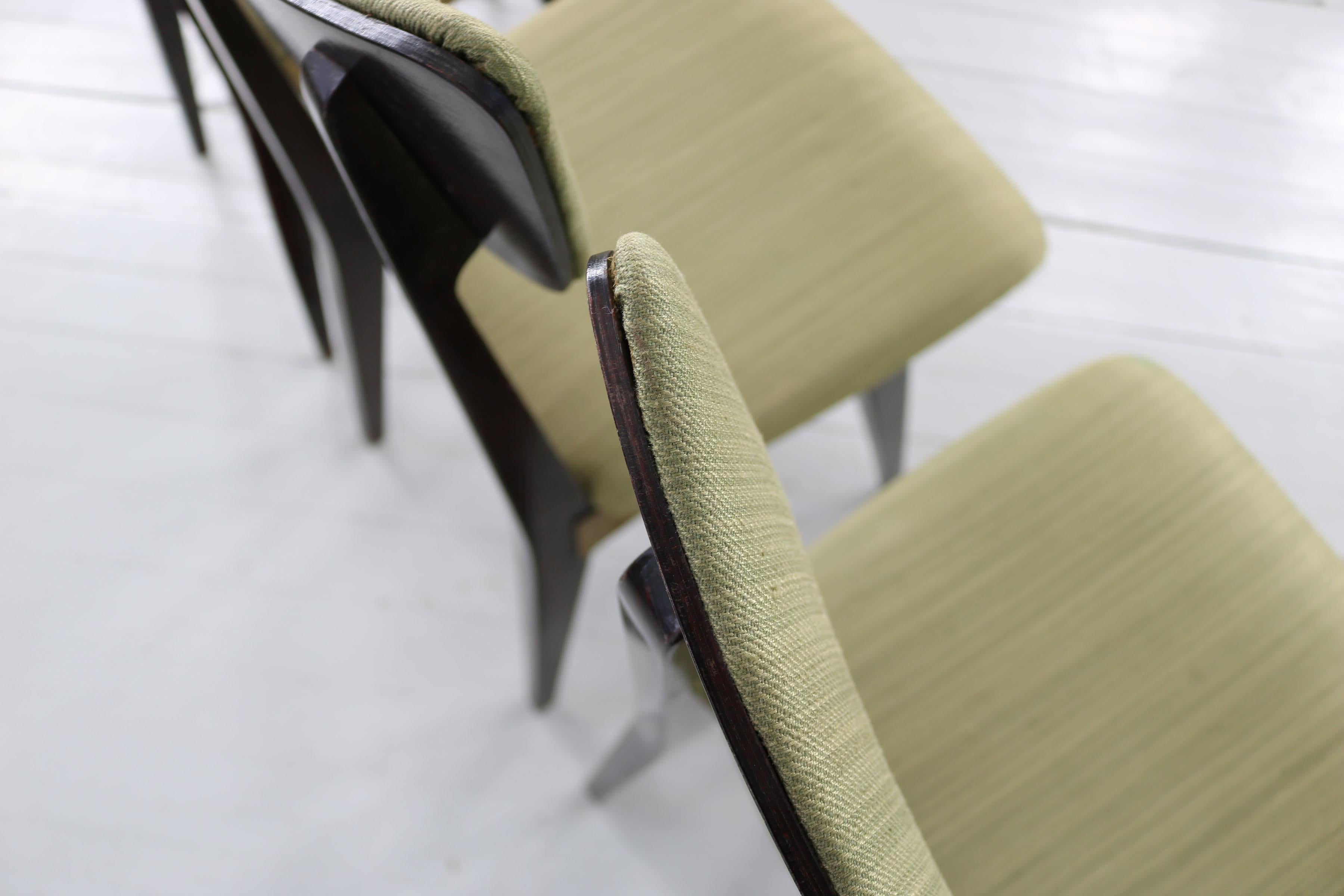 Ensemble de 5 chaises Francor Ospitaletto, Italie, années 50 en vente 8