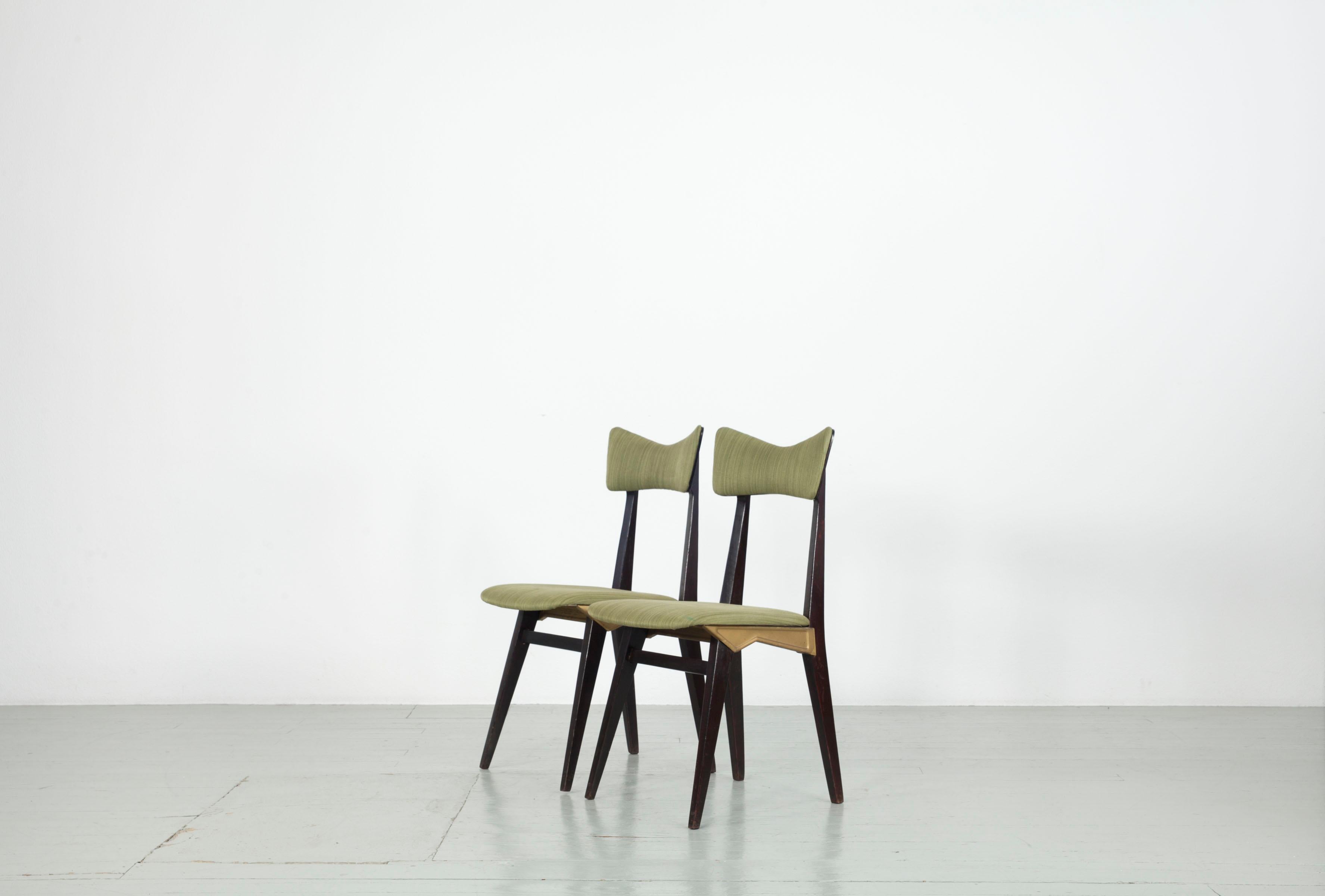 Fer Ensemble de 5 chaises Francor Ospitaletto, Italie, années 50 en vente
