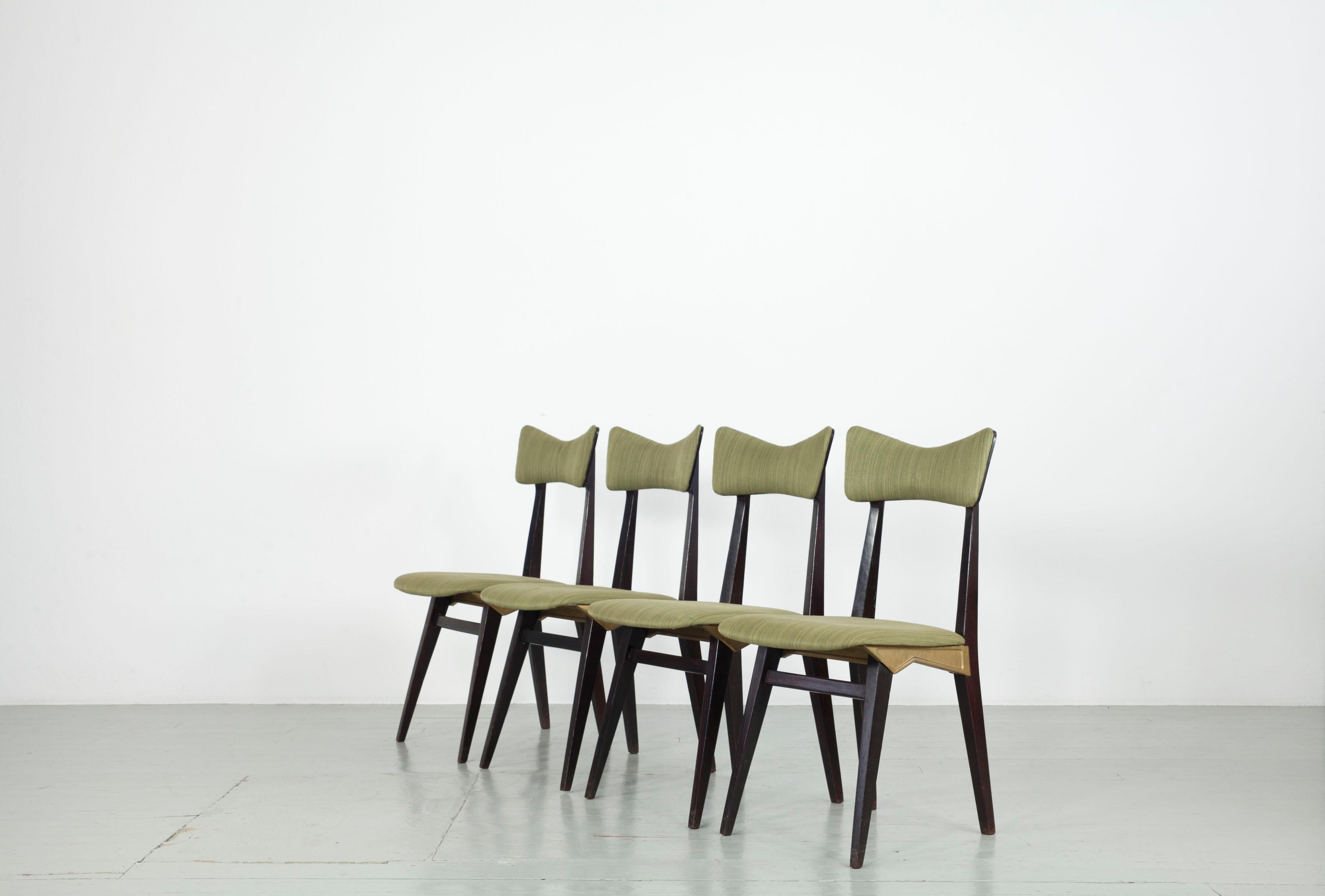 Ensemble de 5 chaises Francor Ospitaletto, Italie, années 50 en vente 2