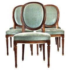 Set of 5 French Antique Cabriolet Dining Chairs
