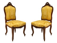 French Louis XV Gold Damask 5-Piece Living Room Set