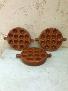 Set di 5 piatti a chiocciola in maiolica francese, 1950 circa