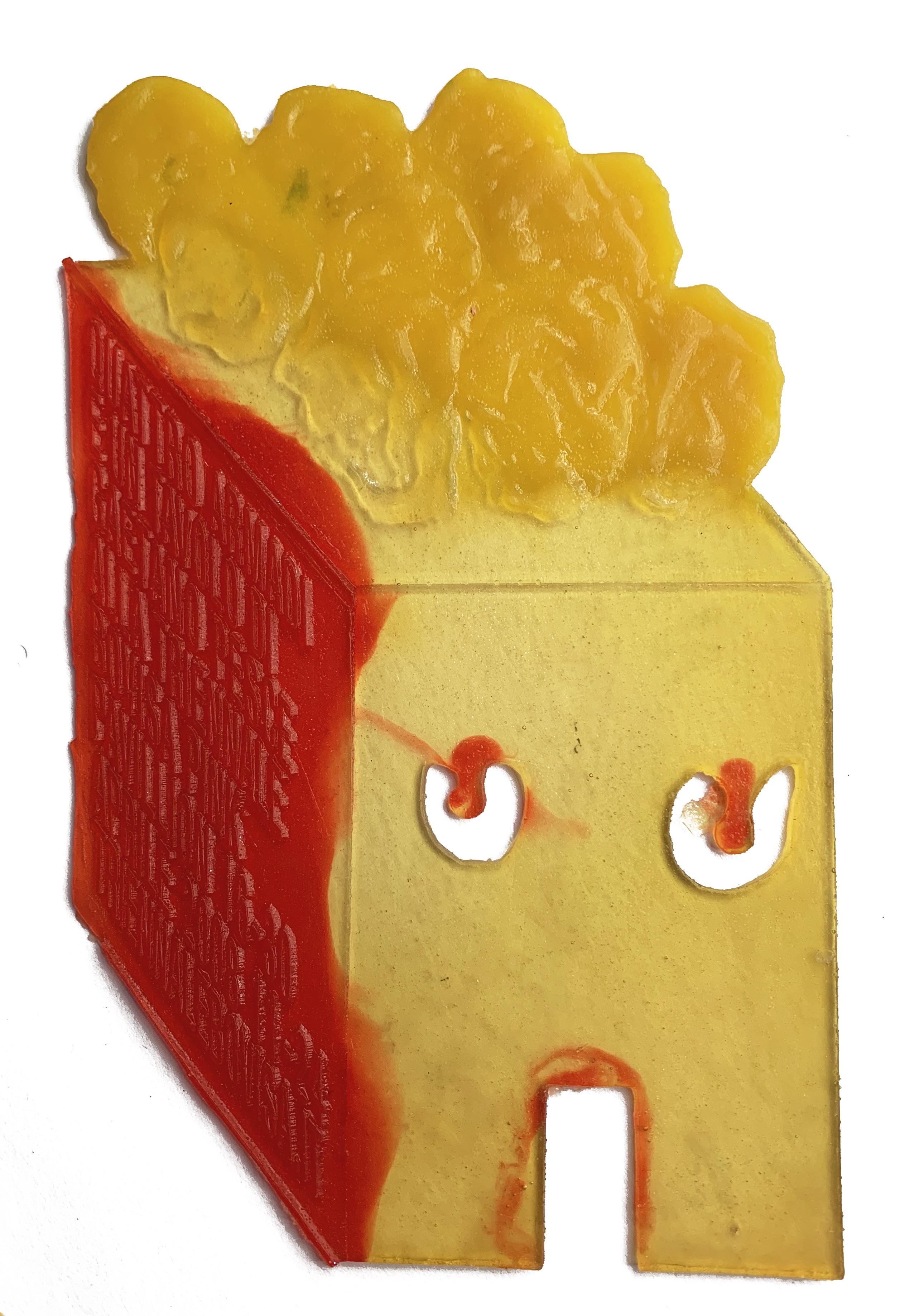 Italian Gaetano Pesce Set of 4 Resin Invitations, Four Great Faces