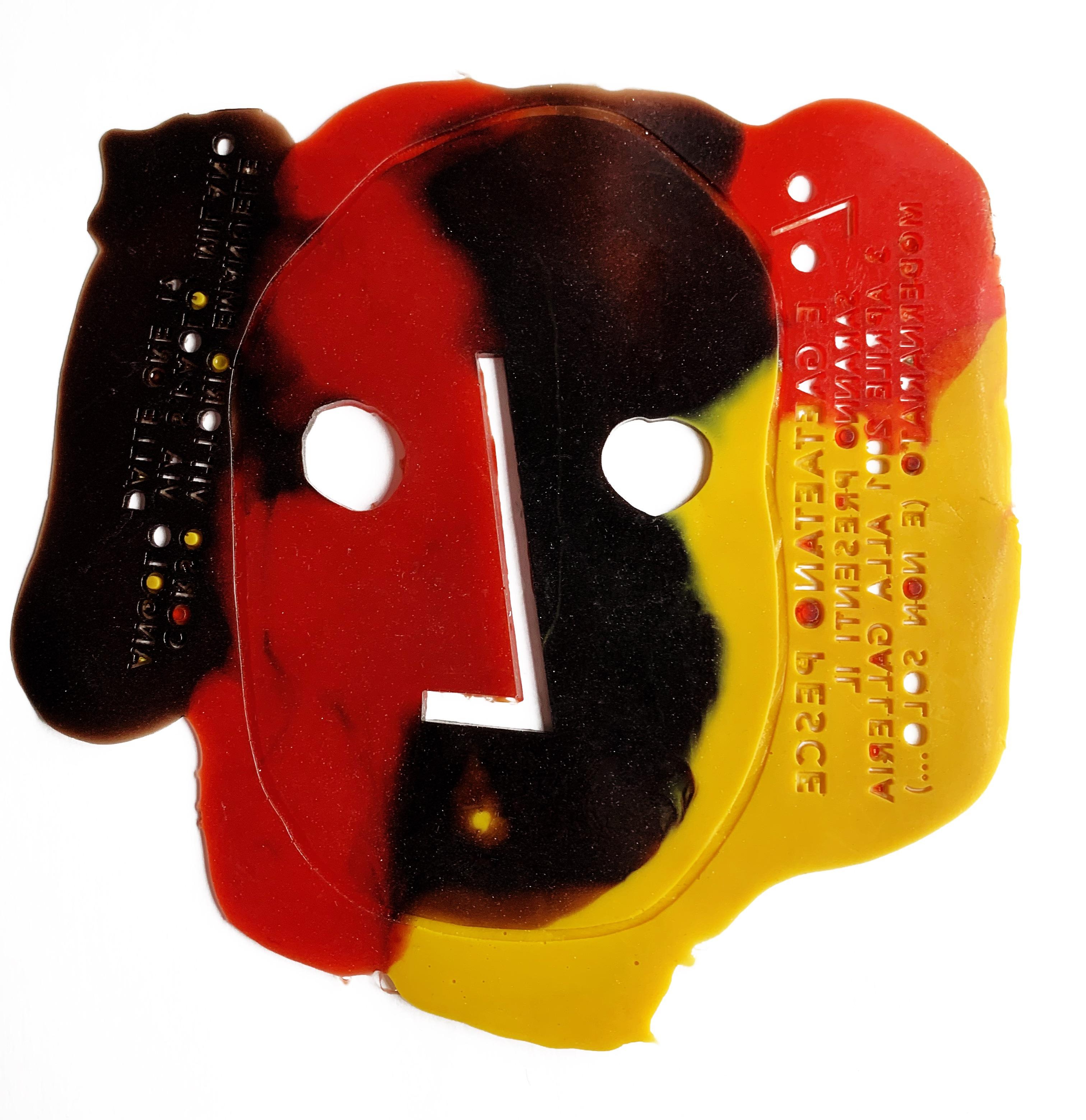 Gaetano Pesce Set of 4 Resin Invitations, Four Great Faces In Excellent Condition In Hamden, CT