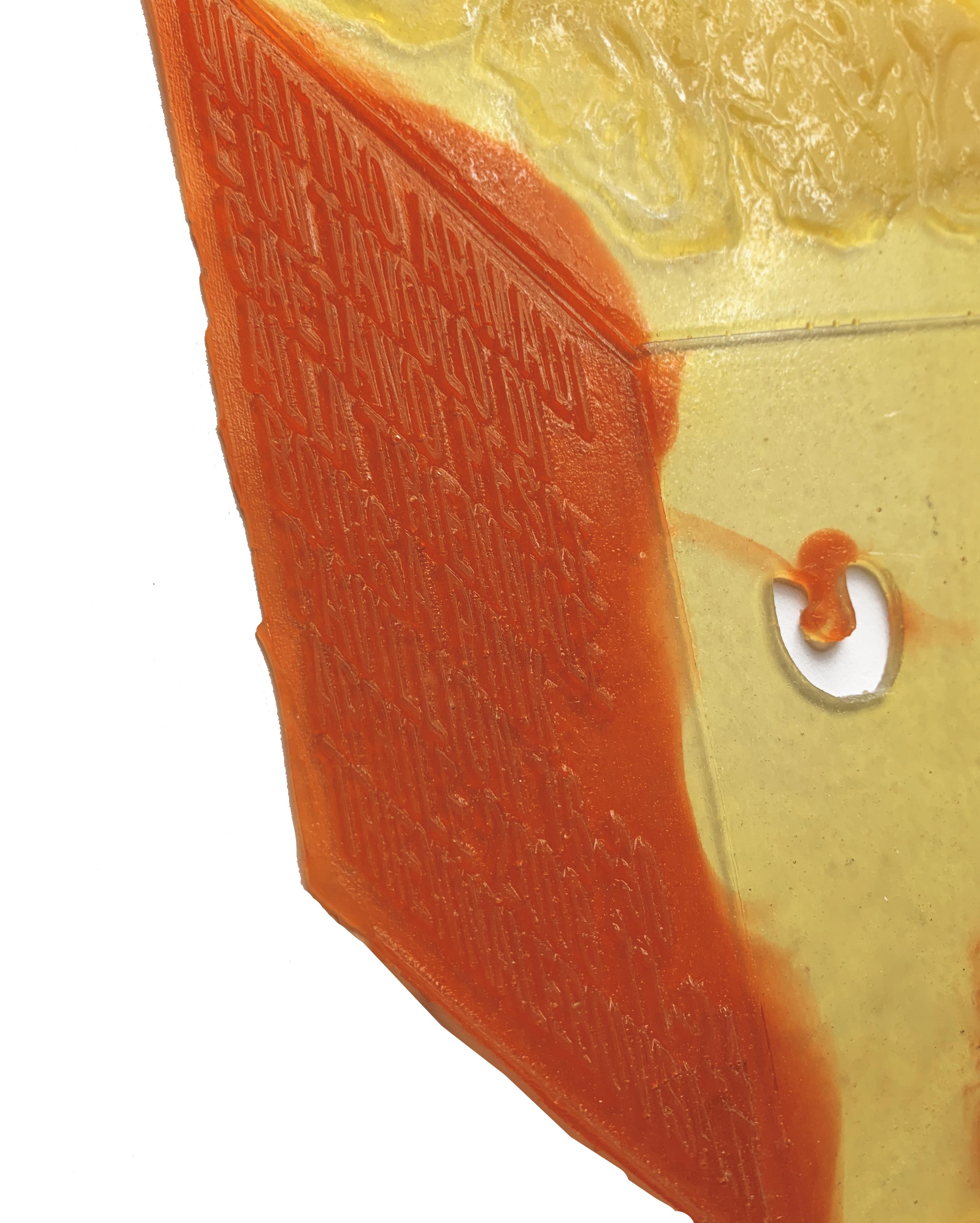 Contemporary Gaetano Pesce Set of 4 Resin Invitations, Four Great Faces