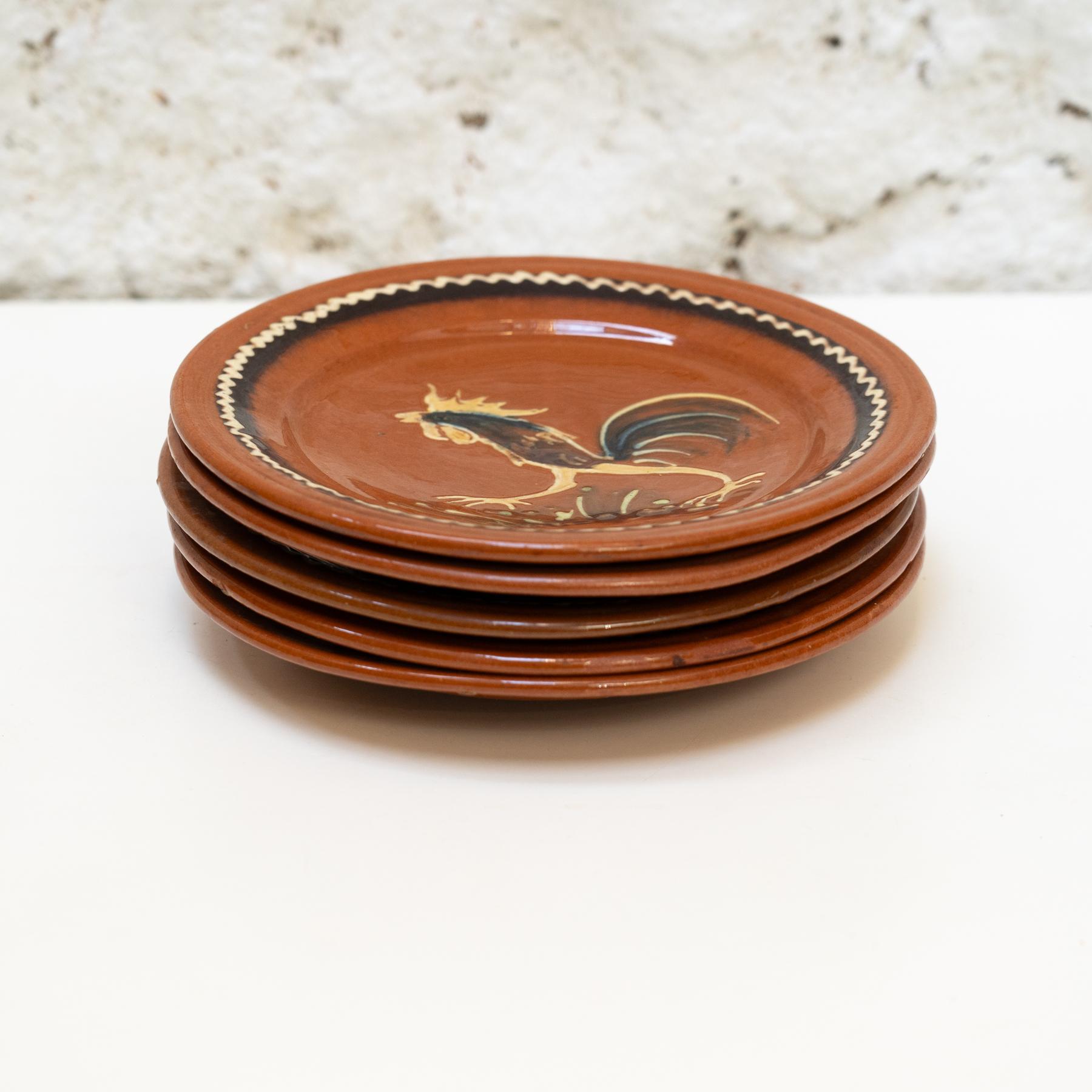 Lote de 5 Platos Gallos Díaz Costa (1960) en venta 7